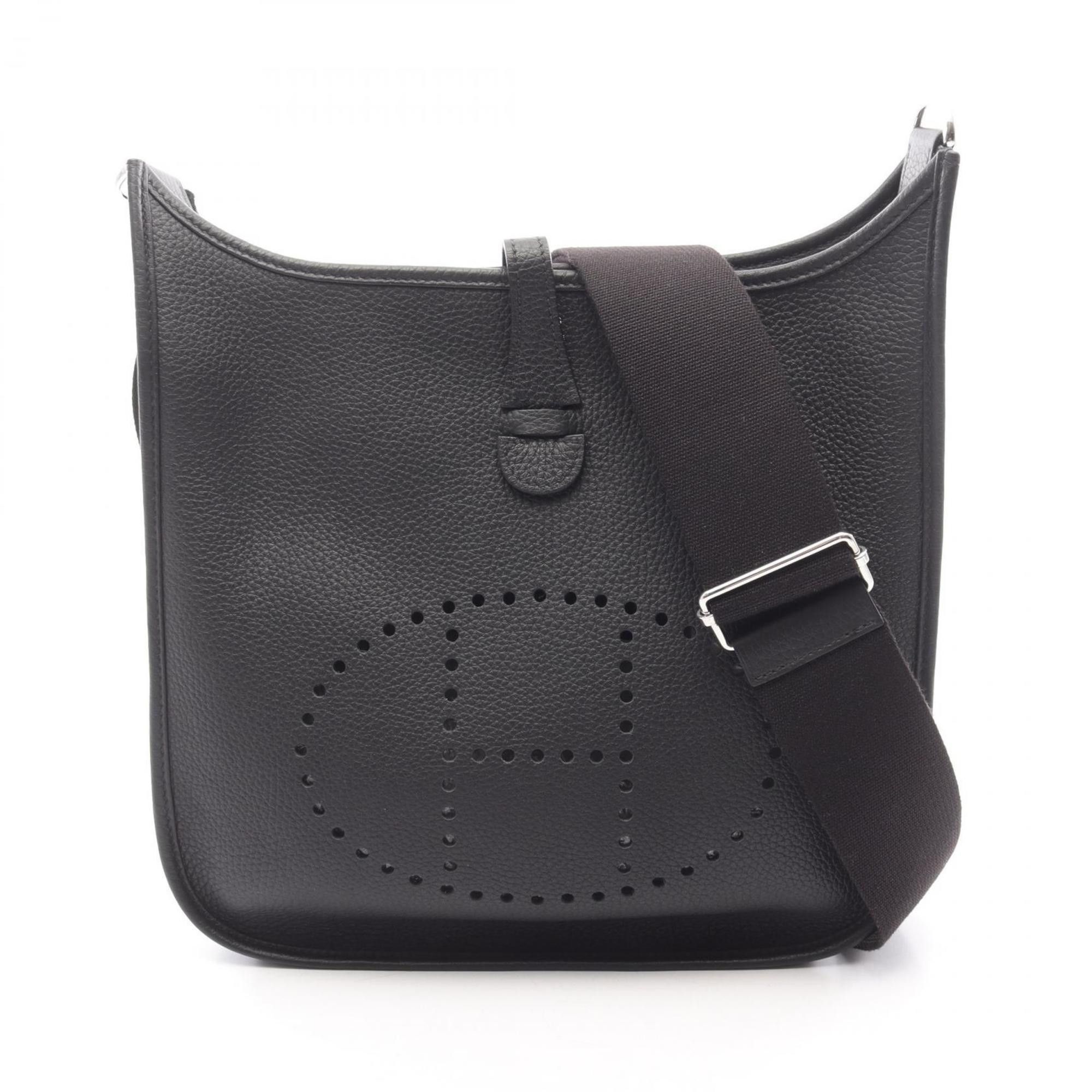 Hermes Hermes Evelyne 3 Trois PM Shoulder Bag Handbag Leather Taurillon Clemence Women's Black Size ONE SIZE - 1 Thumbnail