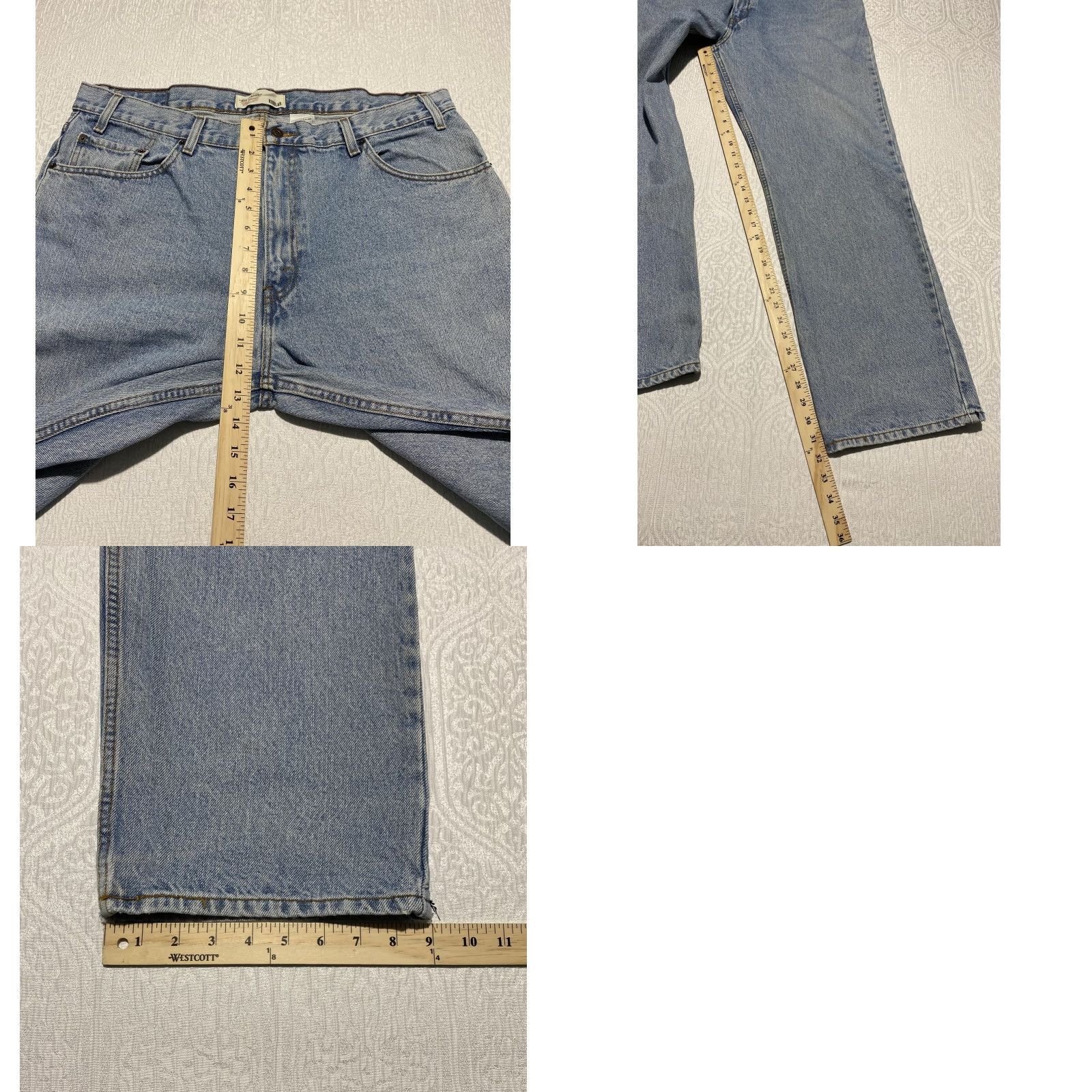 Levi's Levi Strauss Signature Jeans Mens 40x32 Regular Fit Denim Straight Leg Classic Size US 40 / EU 56 - 8 Thumbnail