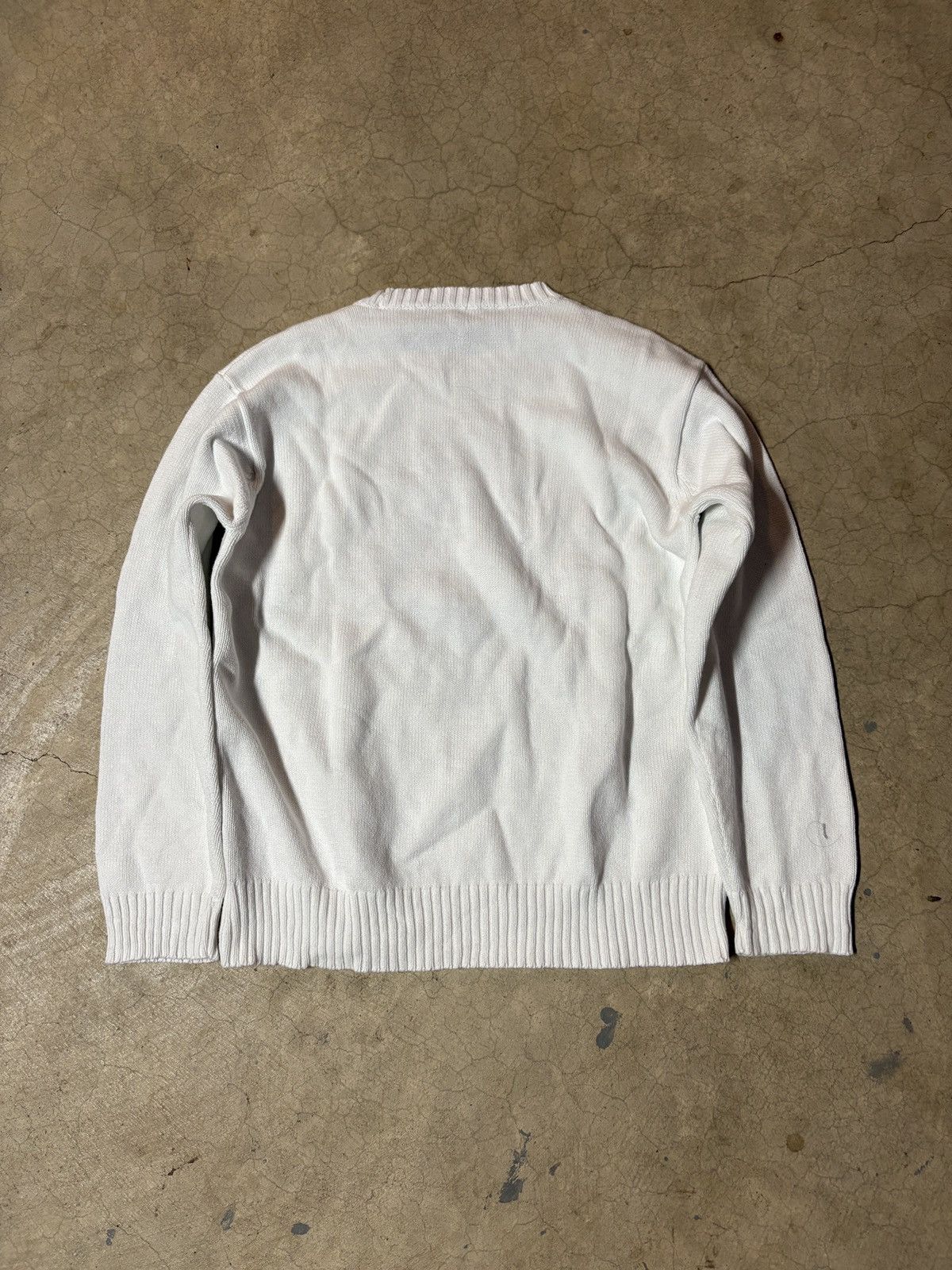 Ralph Lauren VTG 90s Ralph Lauren Crown Creat RRL White Sweater Crewneck Size S / US 4 / IT 40 - 3 Thumbnail