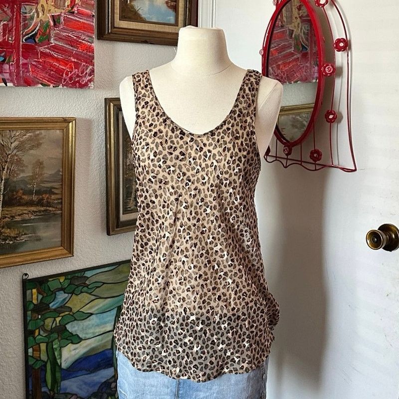 Other honors brown mesh tank top Size L / US 10 / IT 46 - 1 Thumbnail