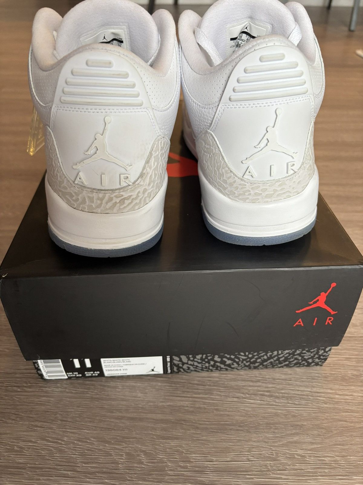 Jordan Brand × Nike Jordan 3 Triple White Size US 11 / EU 44 - 6 Thumbnail