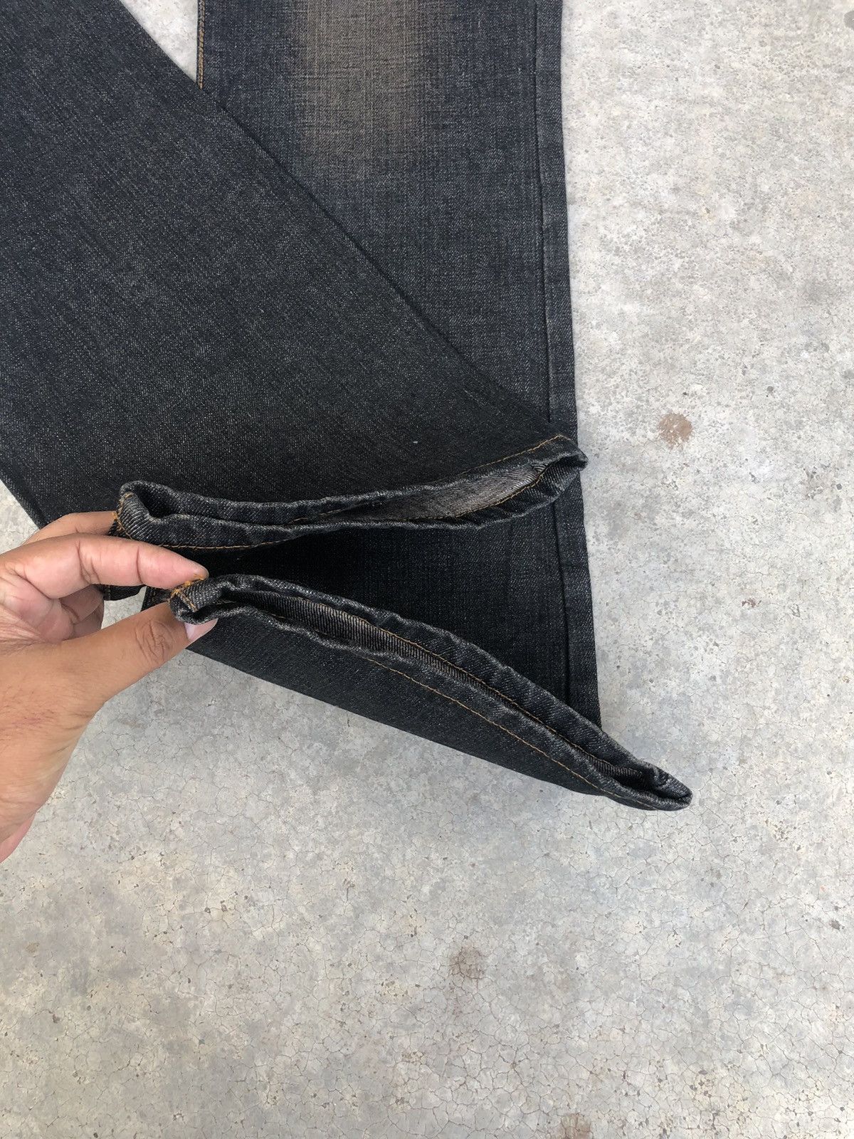If Six Was Nine Japanese Aqua Flared Jeans Double Waist Distressed Size US 30 / EU 46 - 13 Thumbnail