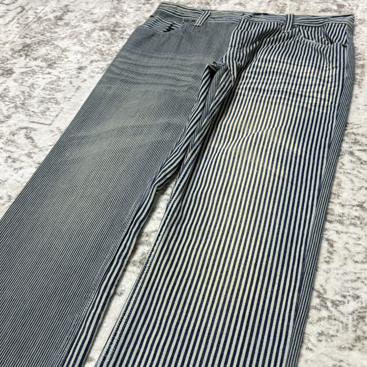 Japanese Brand Jungle Storm Japan Multi Hickory Stripe whiskers Denim Pants Size US 32 / EU 48 - 6 Thumbnail