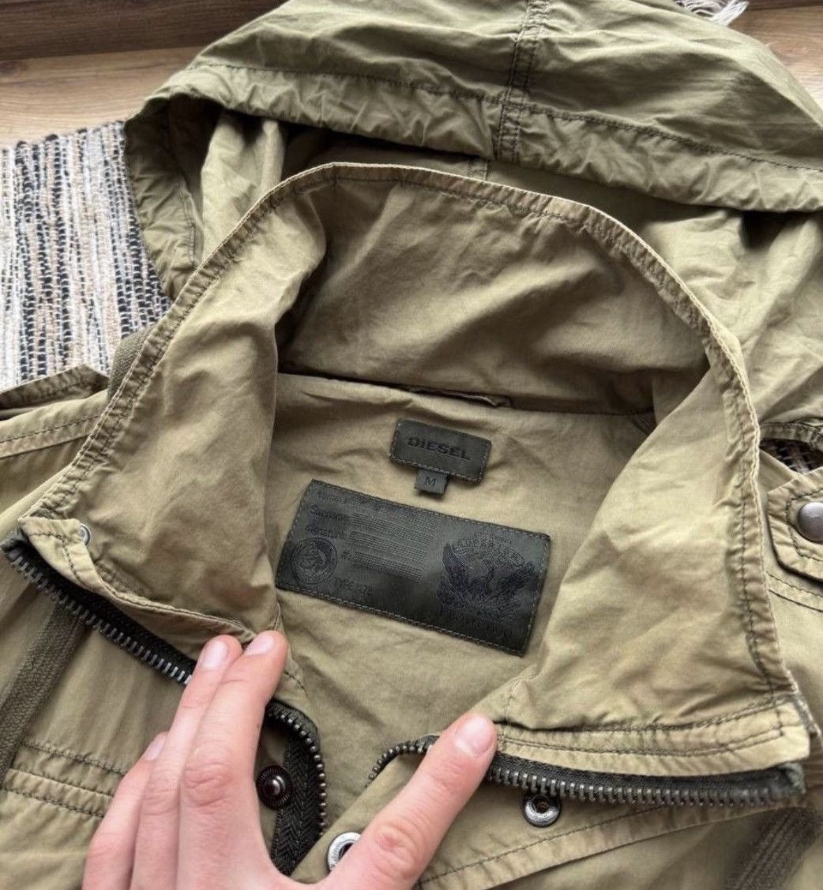 Diesel × Vintage Vintage Diesel 90s Distressed cargo multi pocket jacket Size US M / EU 48-50 / 2 - 13 Thumbnail