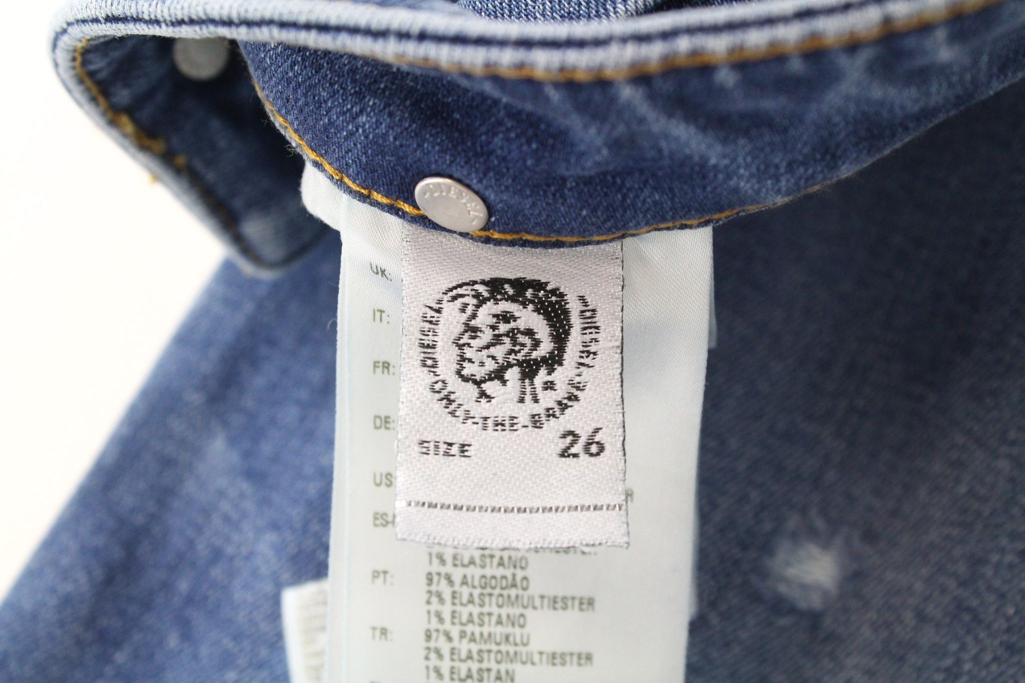 Diesel D-RIFTY 083AX W26/L32 Blue Distressed Jeans 70466 Size 26" / US 2 / IT 38 - 7 Thumbnail