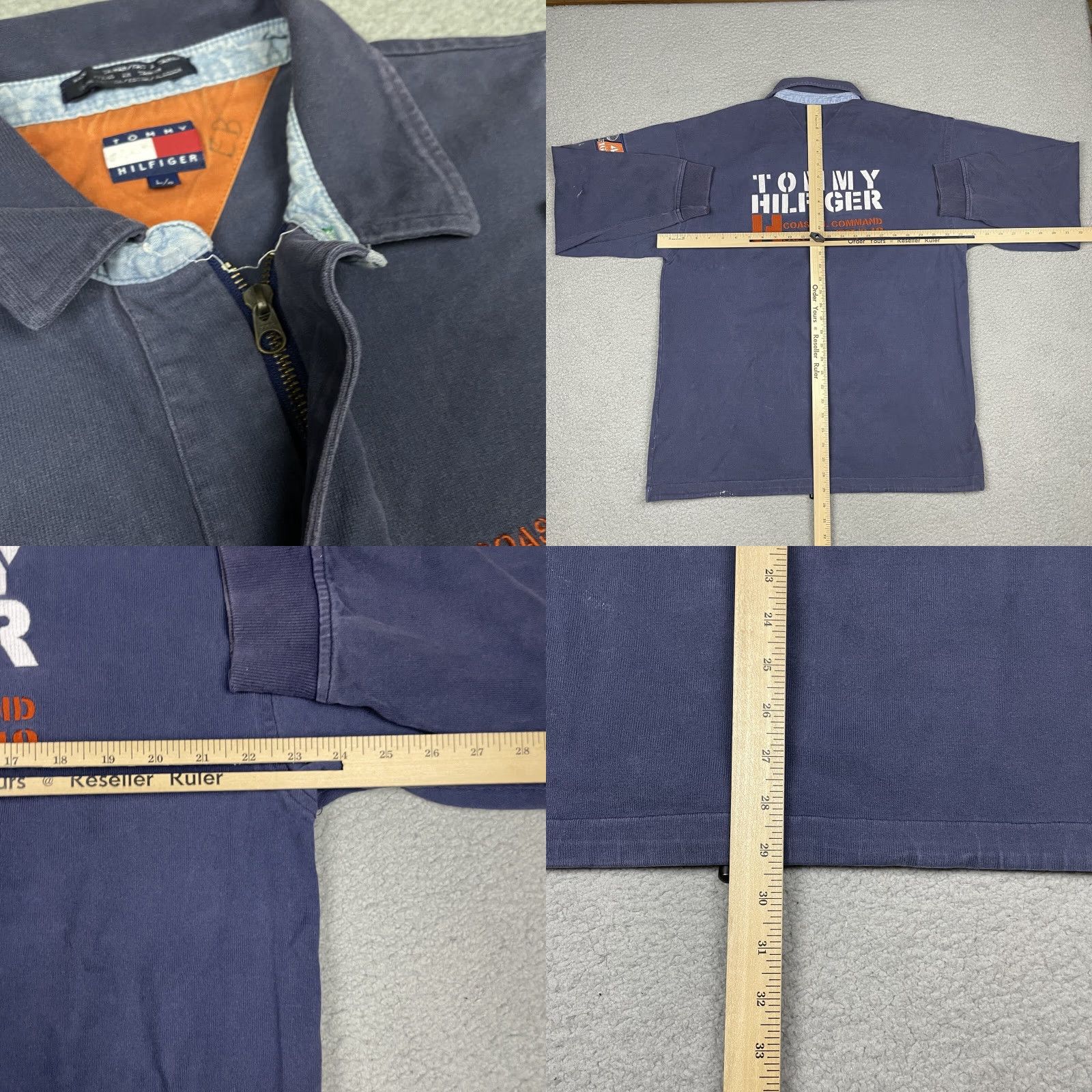 Tommy Hilfiger VINTAGE Tommy Hilfiger Shirt Mens L Blue Coastal Navigator Pullover Button-Up Casual Solid American Size US L / EU 52-54 / 3 - 9 Thumbnail