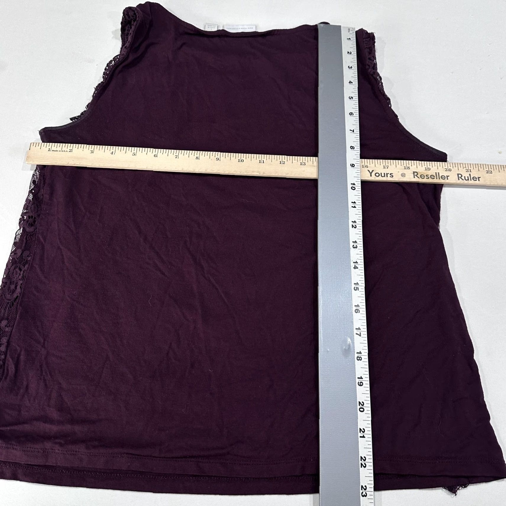 Vintage New York & Company Tank Womens L Purple Floral Lace Lined Sleeveless Dark Coquette Shirt Size L / US 10 / IT 46 - 4 Thumbnail