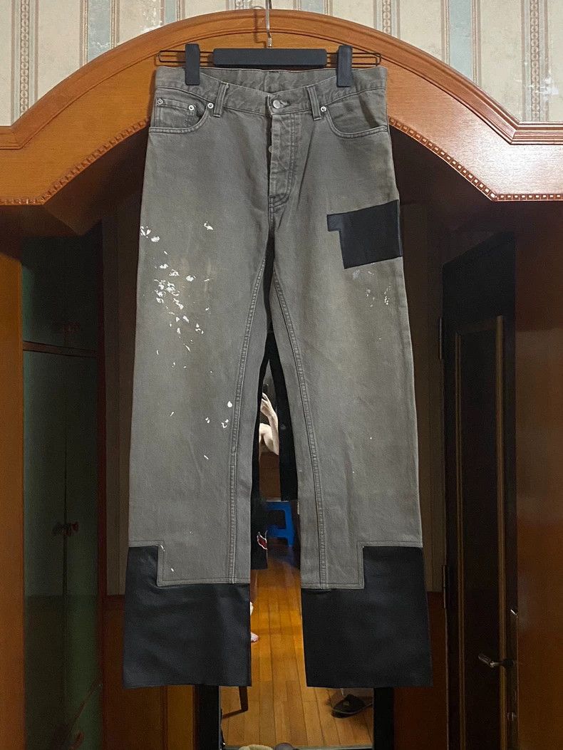 Helmut Lang HELMUT LANG size31 Brown mud dyed ink splattered leather je Size US 31 - 1 Thumbnail
