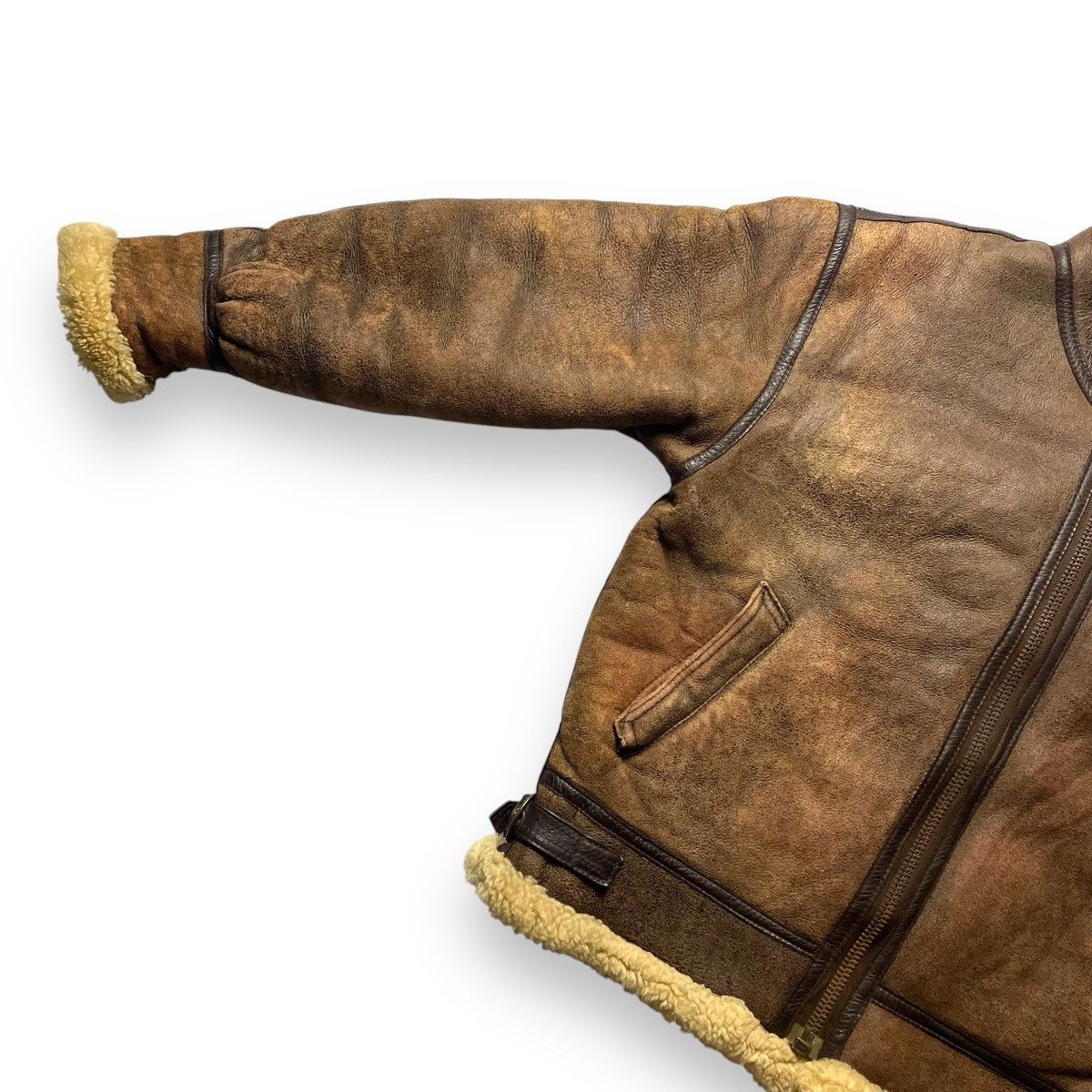 Genuine Leather VINTAGE B3 SHEEPSKIN FLIGHT GLEEMAN MILITARY JACKET Size US M / EU 48-50 / 2 - 7 Thumbnail