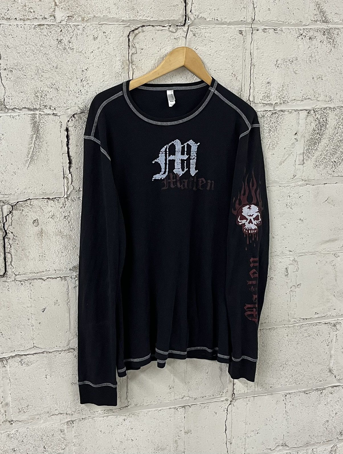 Affliction Y2k affliction style thermal grunge opium skater flames Size US XL / EU 56 / 4 - 1 Thumbnail