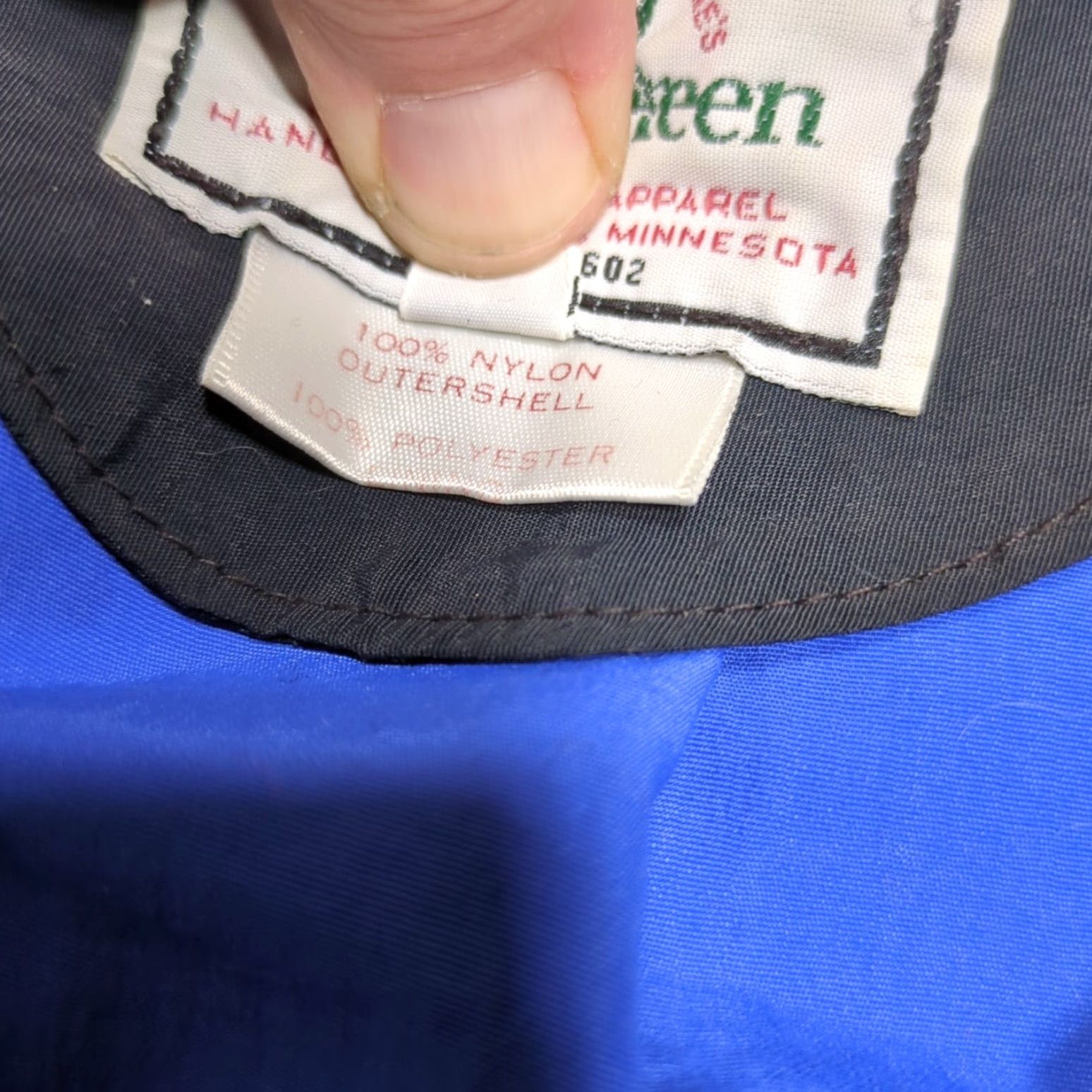 Vintage Vtg Wintergreen Jacket Mens Large Blue Full Zip Handmade In Ely Minnesota RARE Size US L / EU 52-54 / 3 - 4 Thumbnail