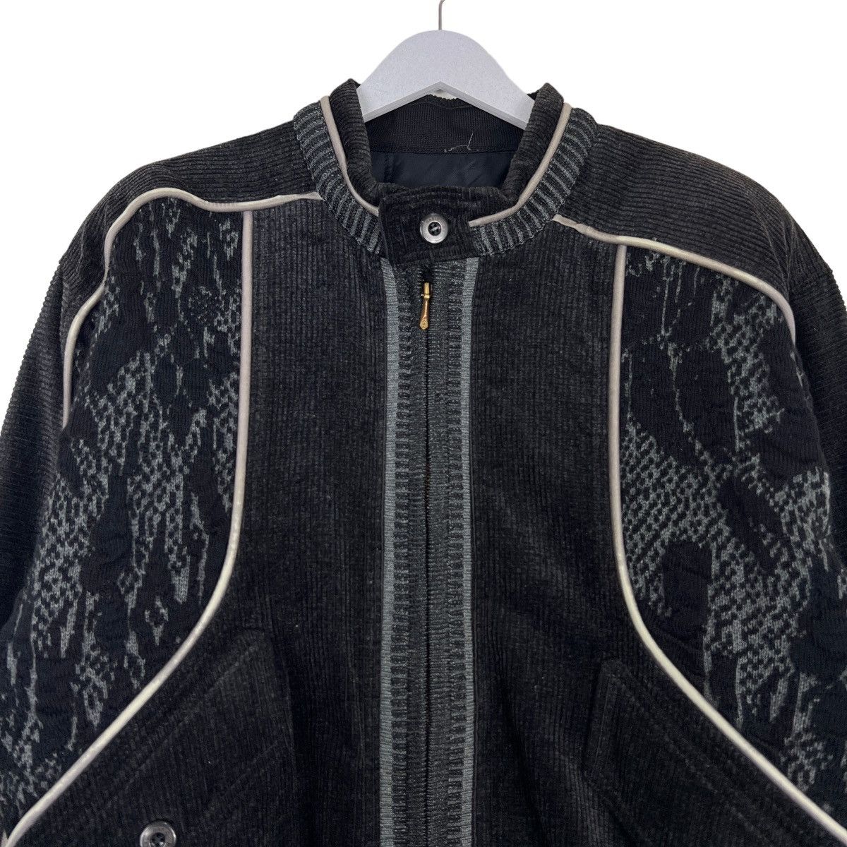 Japanese Brand 🔥 VINTAGE RAIKA NEW BASIC VELVET HYBRID BOMBER JACKET Size US M / EU 48-50 / 2 - 3 Thumbnail