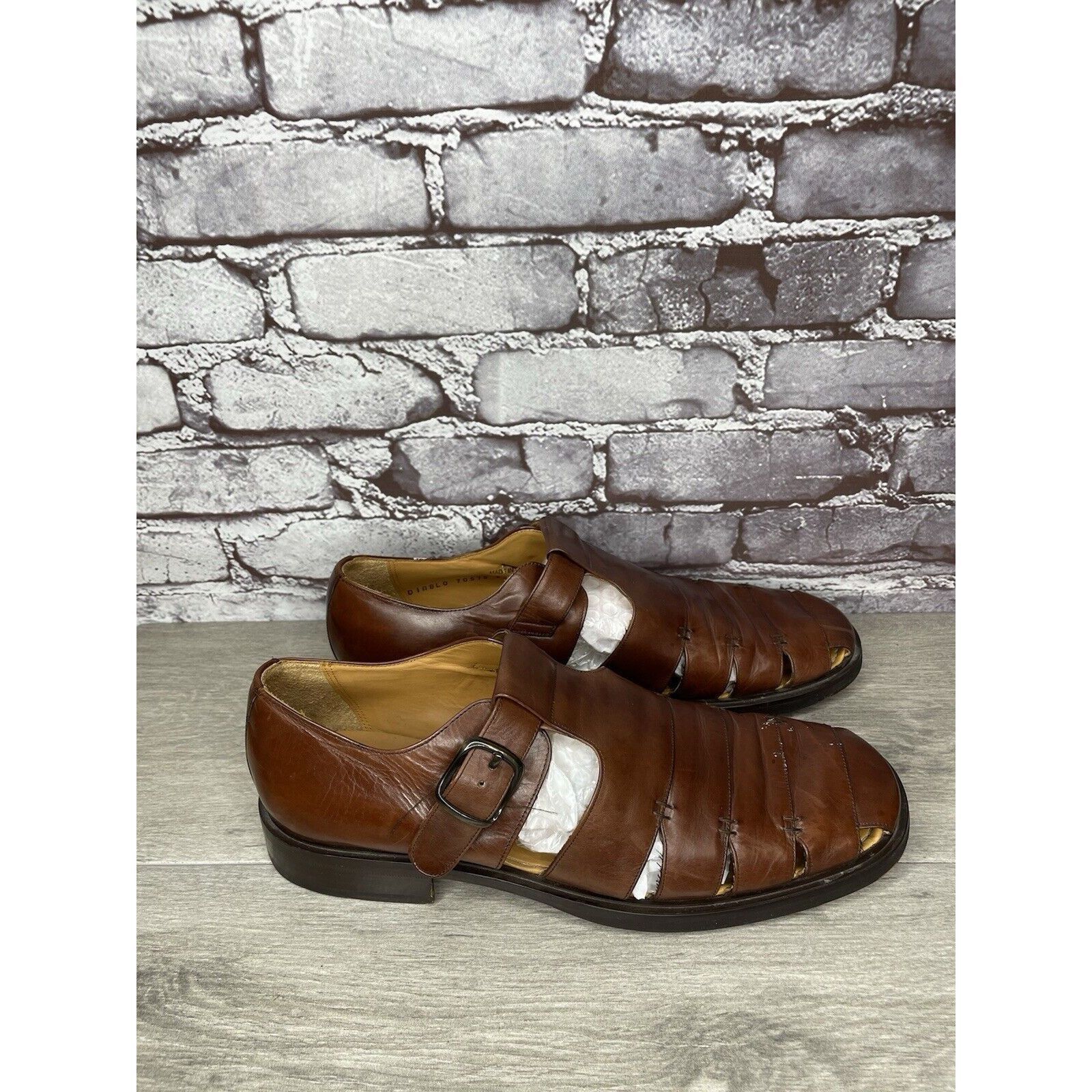Mezlan Mezlan Diablo Brown Leather Fisherman Strap Casual Sandals M Size US 11 / EU 44 - 15 Thumbnail