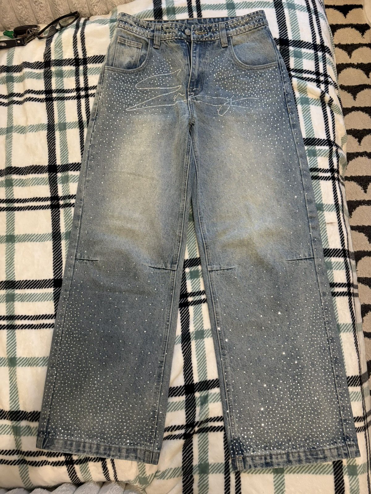 Other baggy rhinestone jeans Size US 30 / EU 46 - 1 Preview