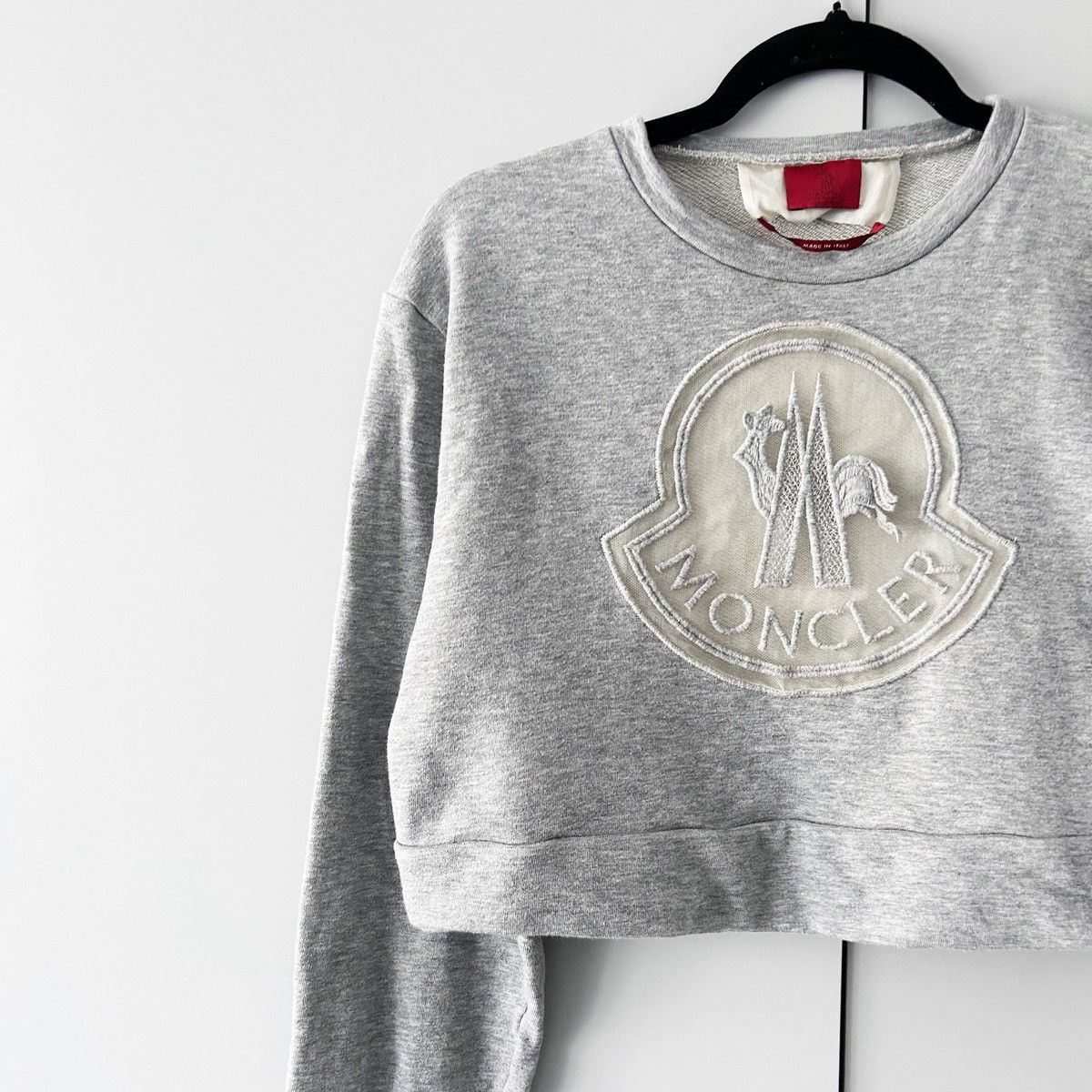 Moncler Moncler cropped logo sweatshirt Size S / US 4 / IT 40 - 2 Thumbnail
