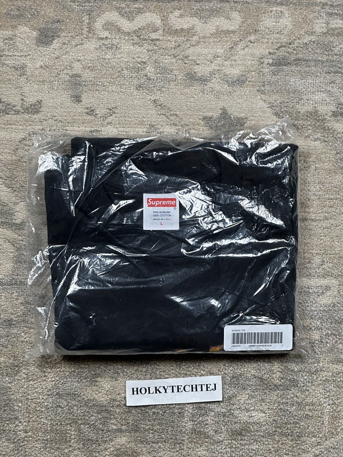 Supreme Supreme Stencil Tee - Black - L - FW23 Size US L / EU 52-54 / 3 - 2 Thumbnail