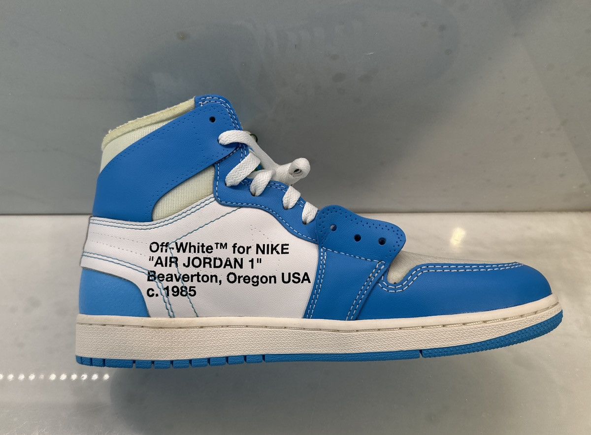 Nike Jordan 1 Off-White University Blue Size US 9.5 / EU 42-43 - 10 Thumbnail