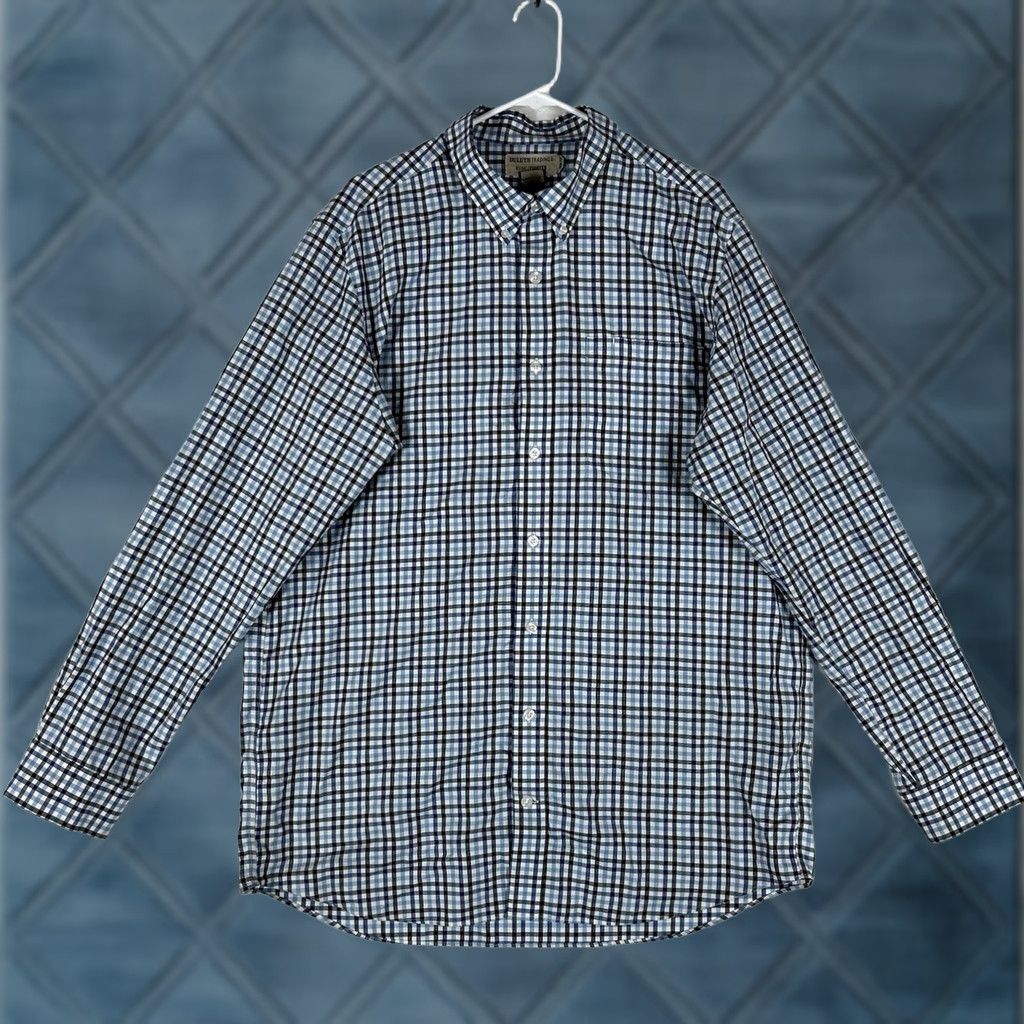 Vintage Duluth Wrinkle Fighter Long Sleeve Button Up Shirt Mens XL Tall Plaid Blue Size US XL / EU 56 / 4 - 1 Thumbnail
