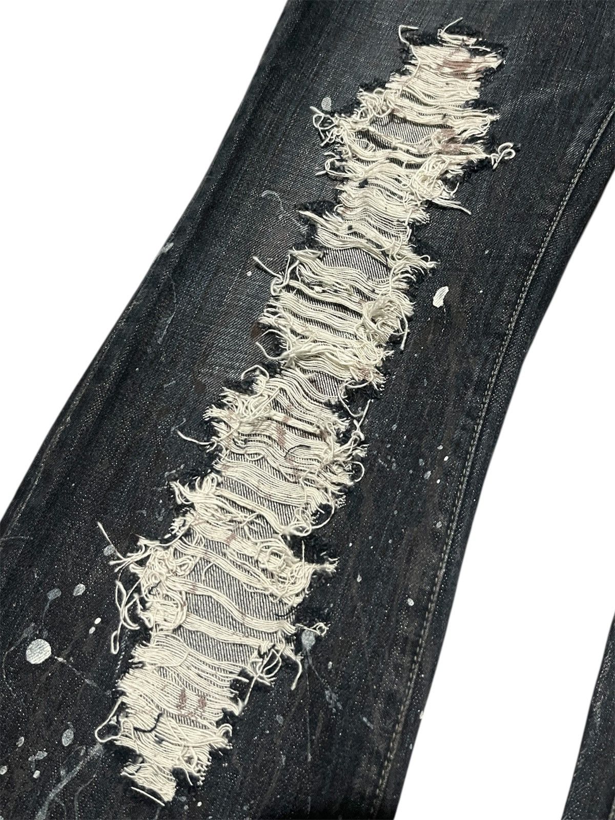 Issey Miyake Tete Homme Issey Miyake Painter Distressed Flare Jean Size US 30 / EU 46 - 5 Thumbnail