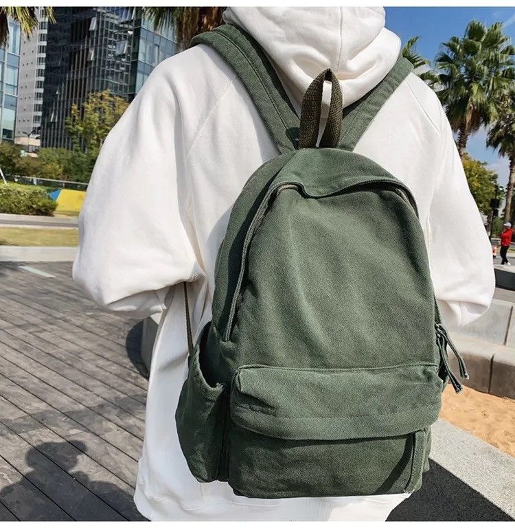 Japanese Brand Solid Color Backpack Size ONE SIZE - 1 Thumbnail