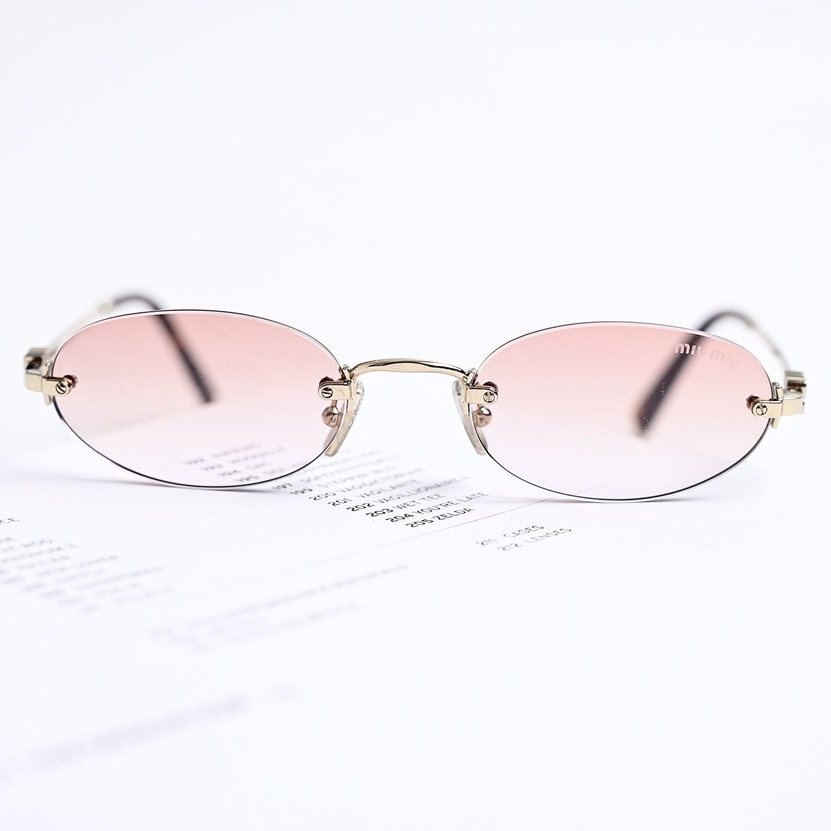 Miu Miu MIU MIU 0MU A54S ZVN70O SUNGLASSES Size ONE SIZE - 6 Thumbnail