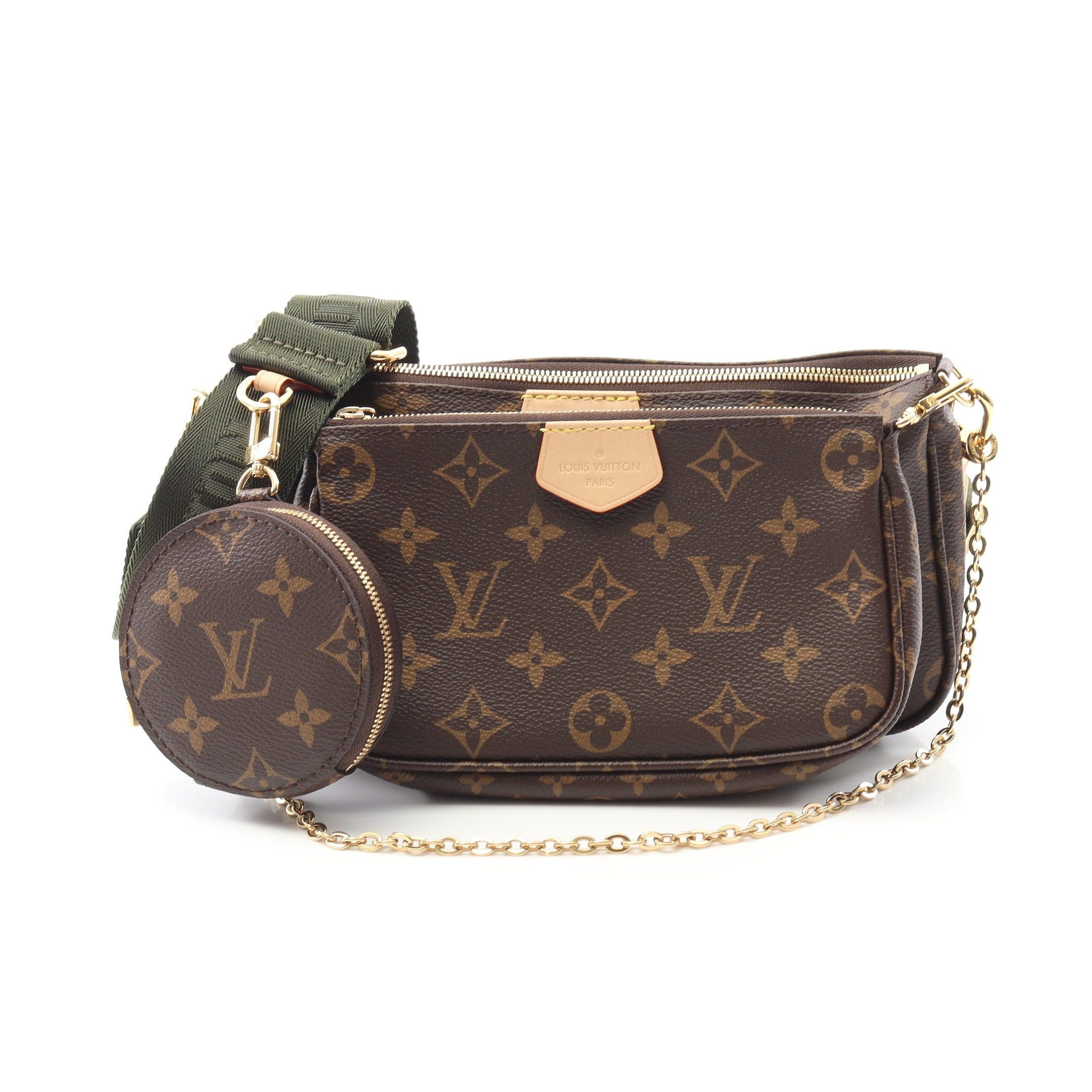 Louis Vuitton Louis Vuitton Multy Pochette Accessoires Monogram Khaki Shoulder Bag Brown Green Size ONE SIZE - 1 Thumbnail