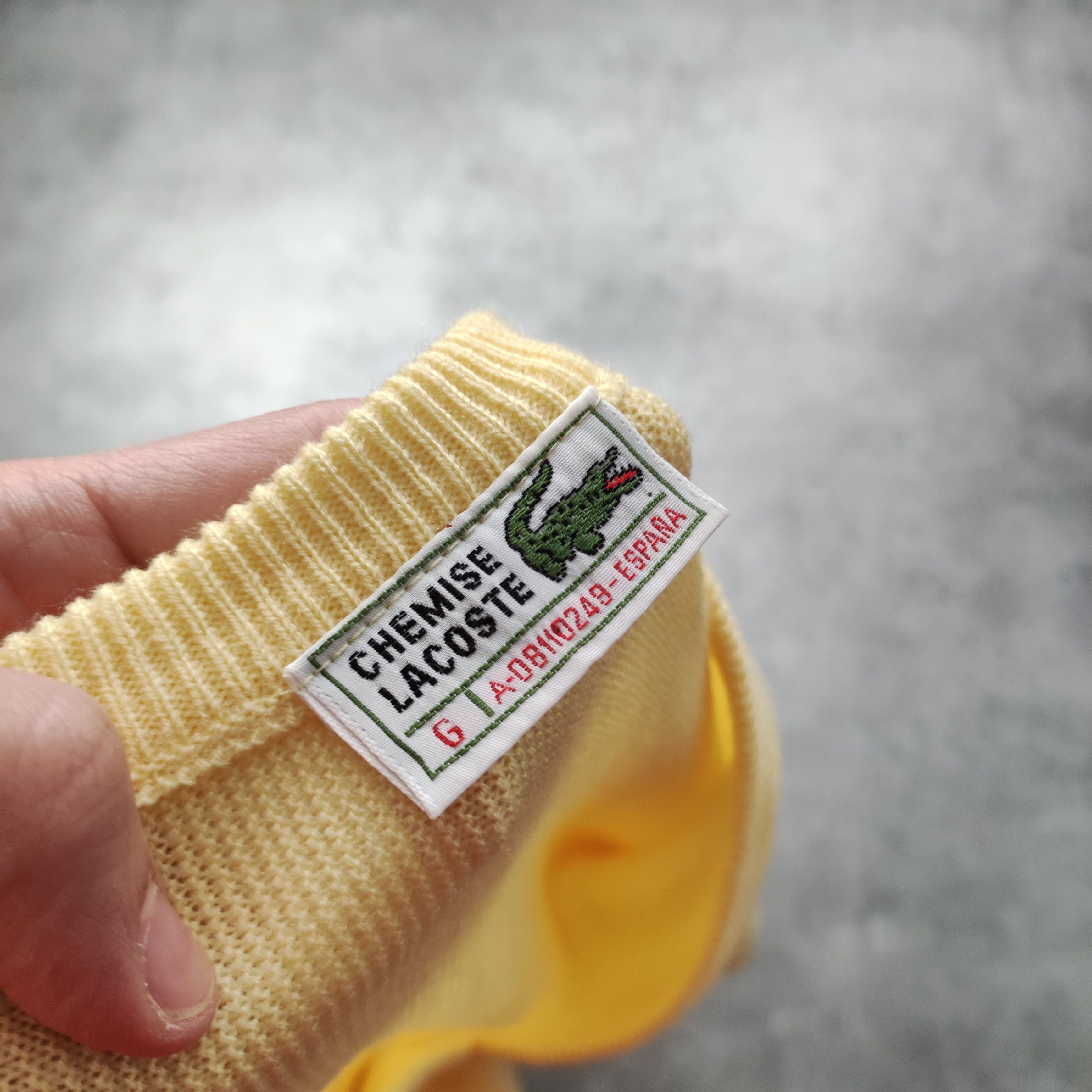 Lacoste × Vintage RARE 90s Lacoste France Yellow Logo Avant Garde Cardigan Size US M / EU 48-50 / 2 - 6 Thumbnail