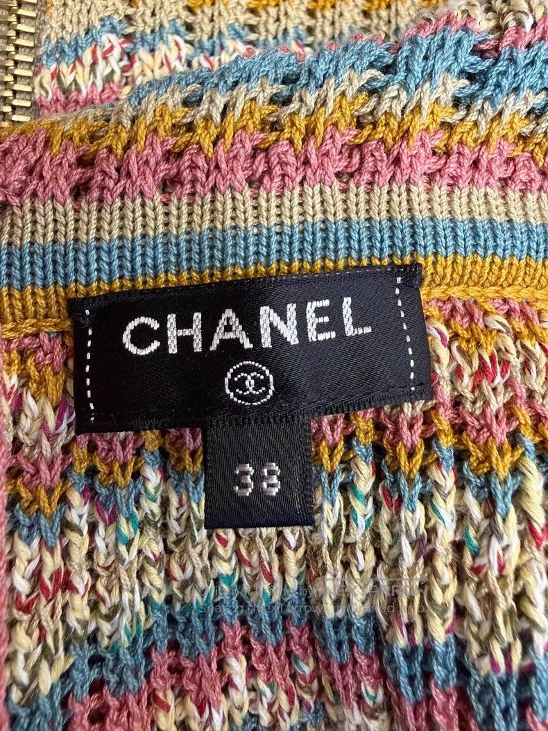 Chanel Chanel Colourful striped knitted one-shoulder top Size XS / US 0-2 / IT 36-38 - 3 Thumbnail