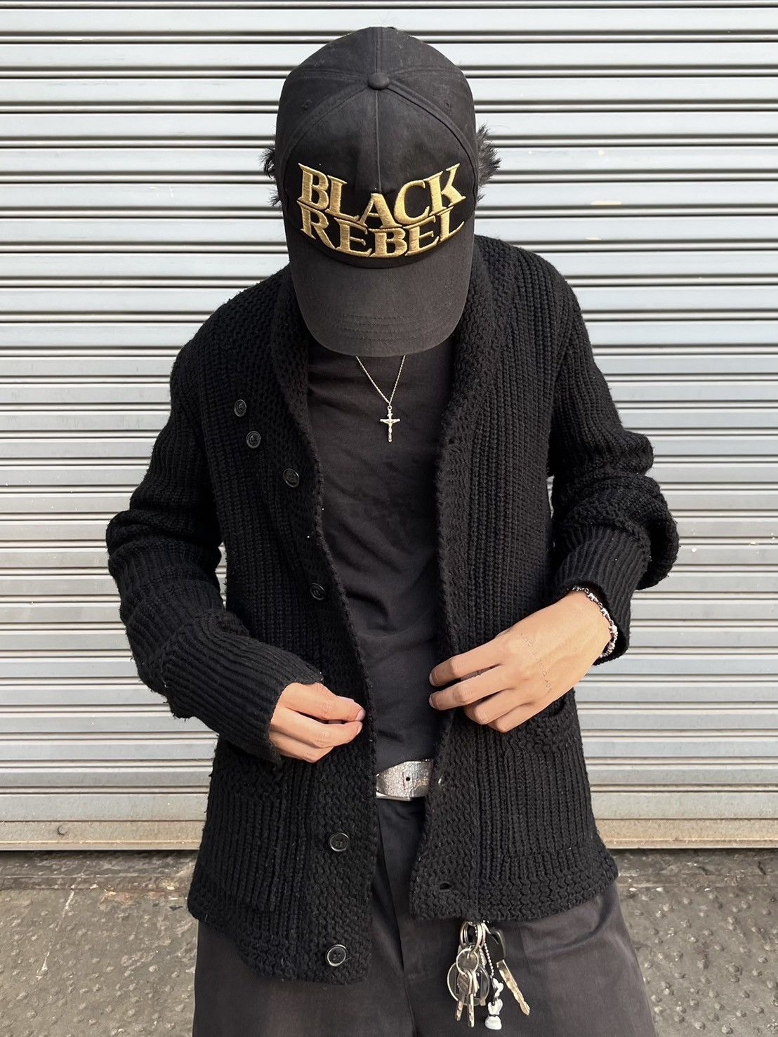 Japanese Brand Archive* 291295=HOMME KNIT CARDIGAN Size US S / EU 44-46 / 1 - 6 Thumbnail