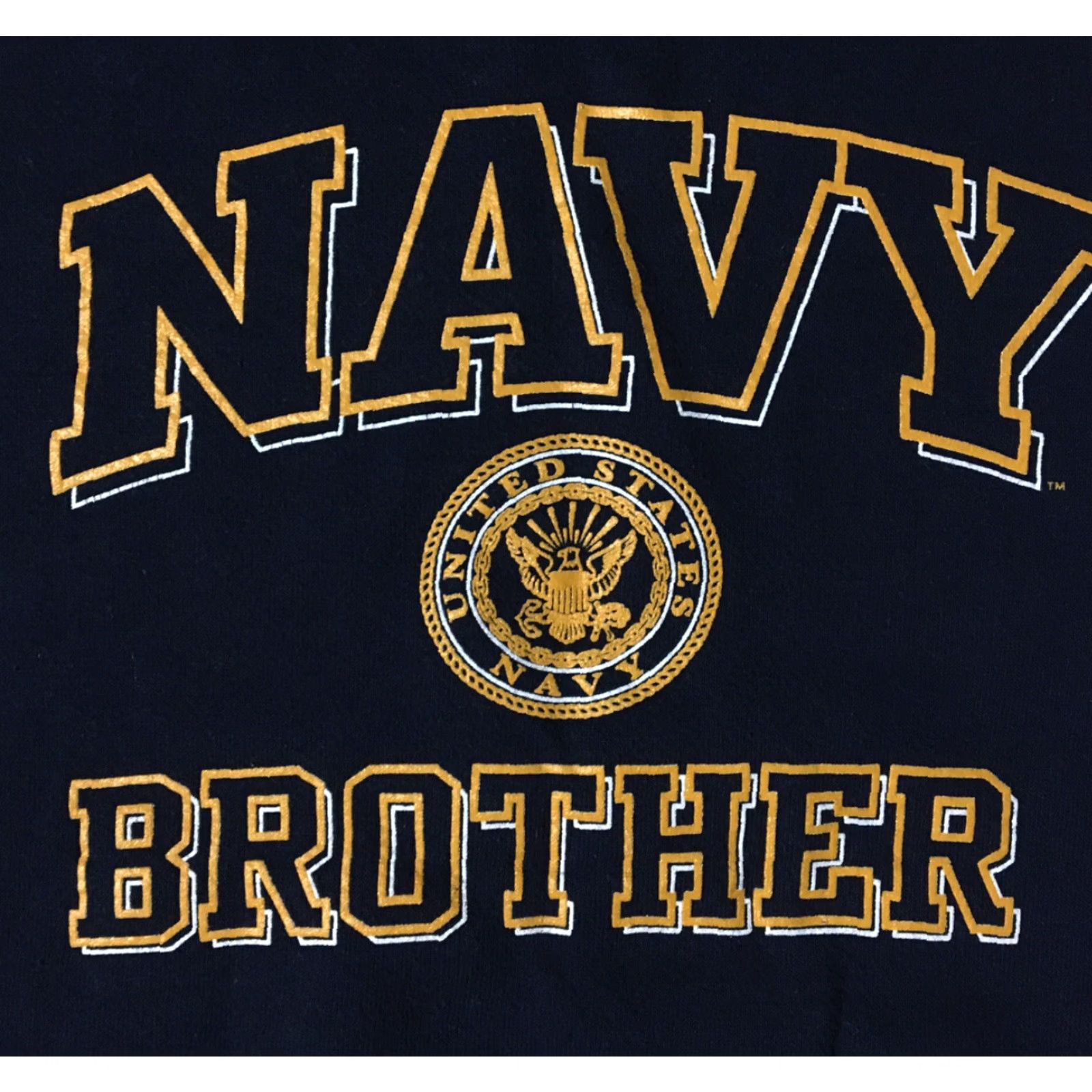 Soffe VINTAGE 90s US Navy Brother Spellout Sweatshirt L Navy Blue Men Large Pullover Casual College Grunge Military USA USA Navy Size US L / EU 52-54 / 3 - 2 Thumbnail