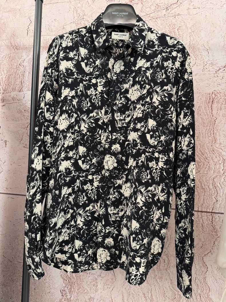 Saint Laurent size 37 22 SS Fascia Rose Shirt 2502-Nextarr