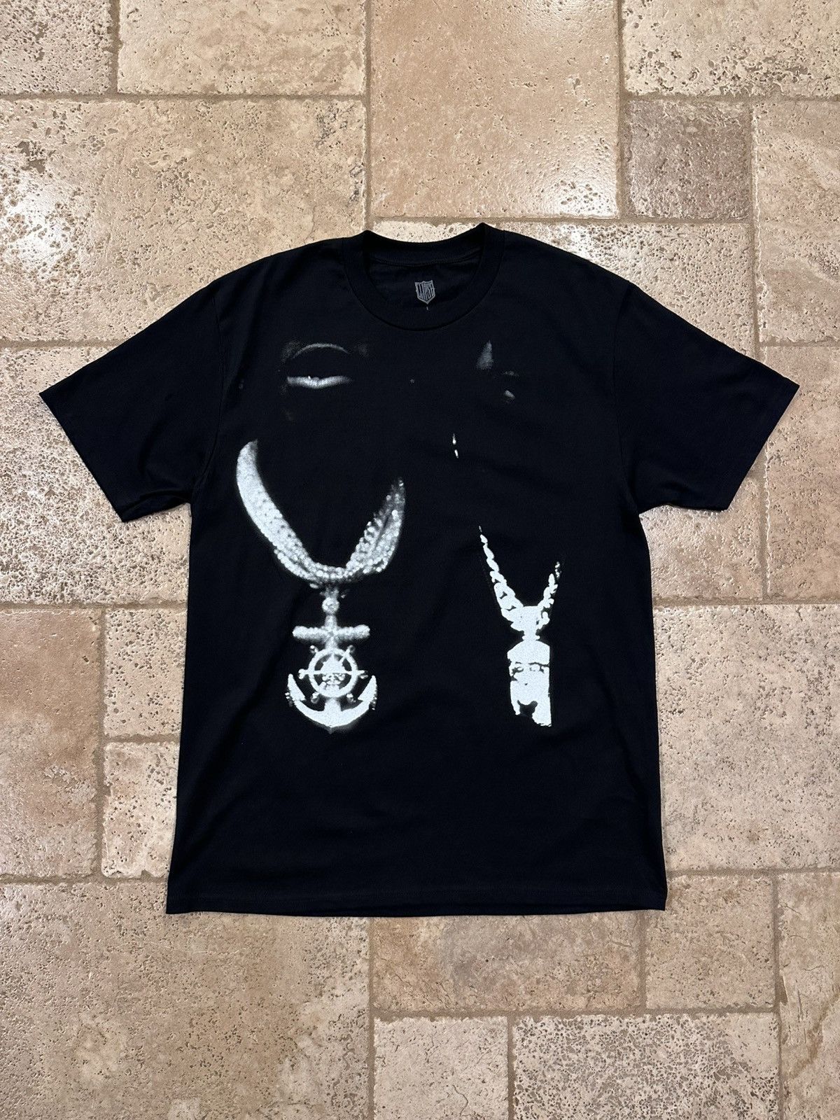 Pusha T Clipse Double Chain “Let God Sort Em Out” Logo Tour Black T Size US L / EU 52-54 / 3 - 3 Thumbnail