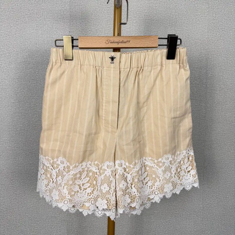Dior Dior Beige Cotton Women's Shorts 0089 Size 23" - 1 Thumbnail