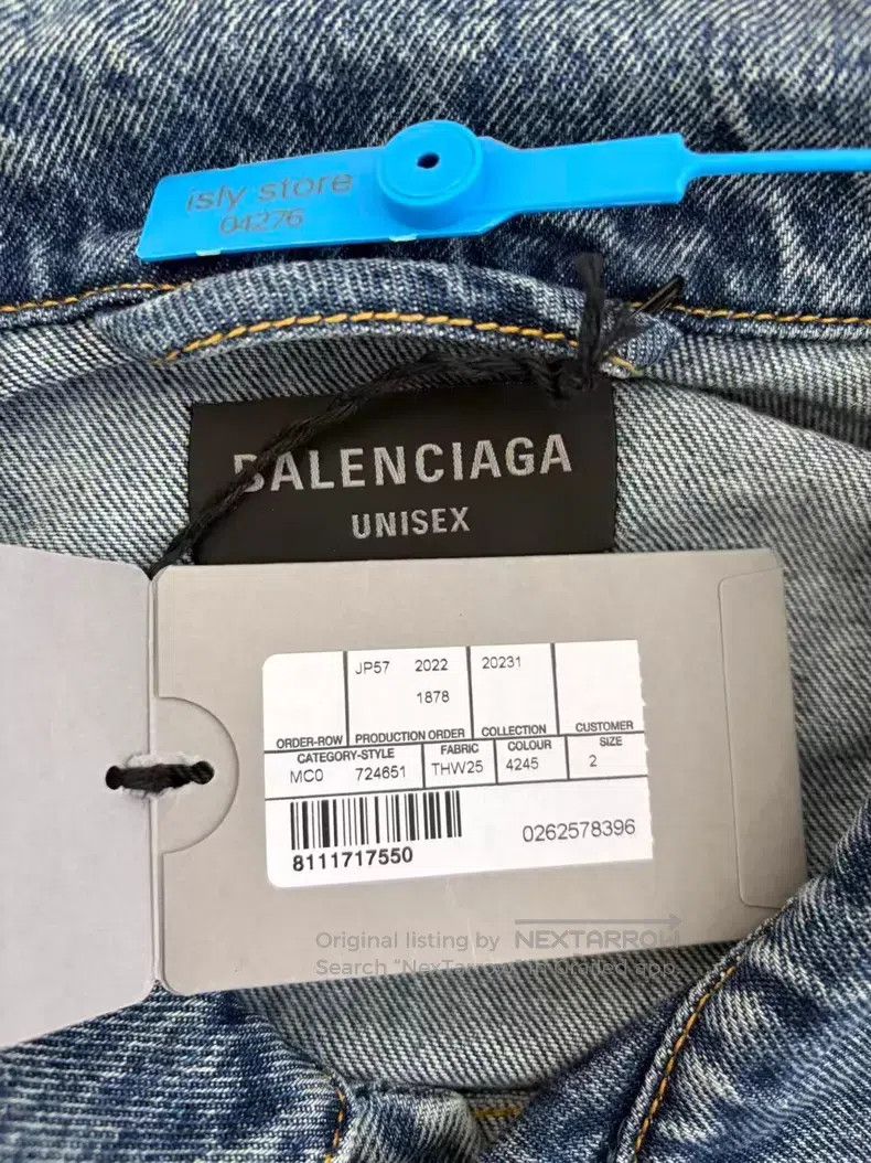 Balenciaga Balenciaga Washed Effect Lapel Single Breasted Long Sleeve Size US M / EU 48-50 / 2 - 5 Thumbnail