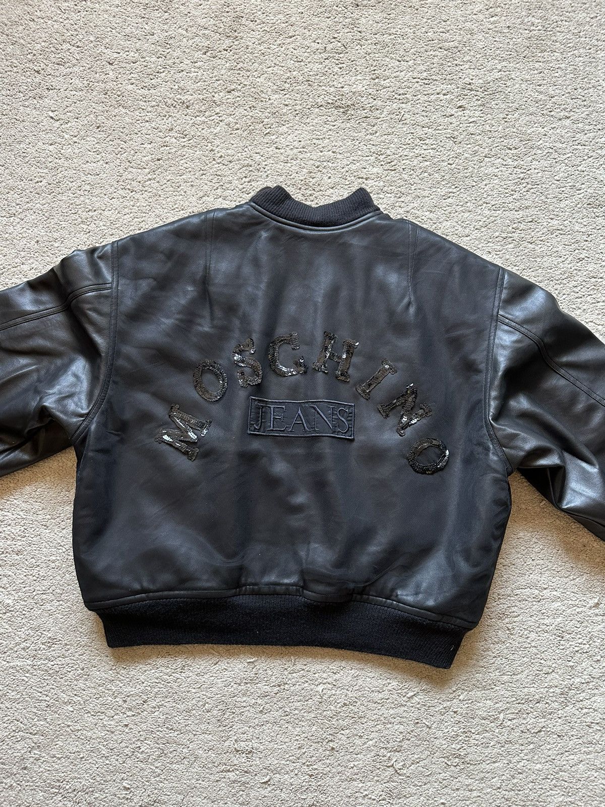 Jeremy Scott 1990s Moschino Leather Jacket Size US M / EU 48-50 / 2 - 2 Thumbnail