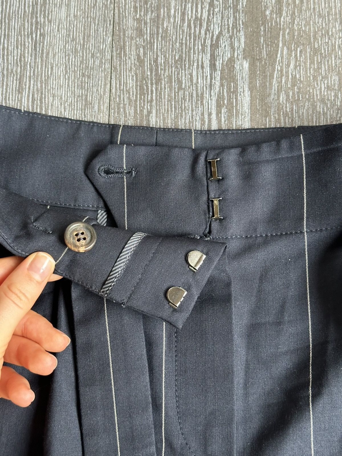 Brunello Cucinelli Classic Brunello Cucinelli Striped Trousers with Waistband Size 26" / US 2 / IT 38 - 6 Thumbnail