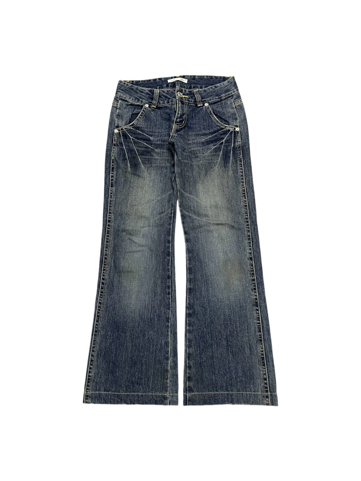 Japanese Brand 2000s LINK IT ALL FLARE JEANS IFSIXWASNINE STYLE Size US 29 - 2 Thumbnail