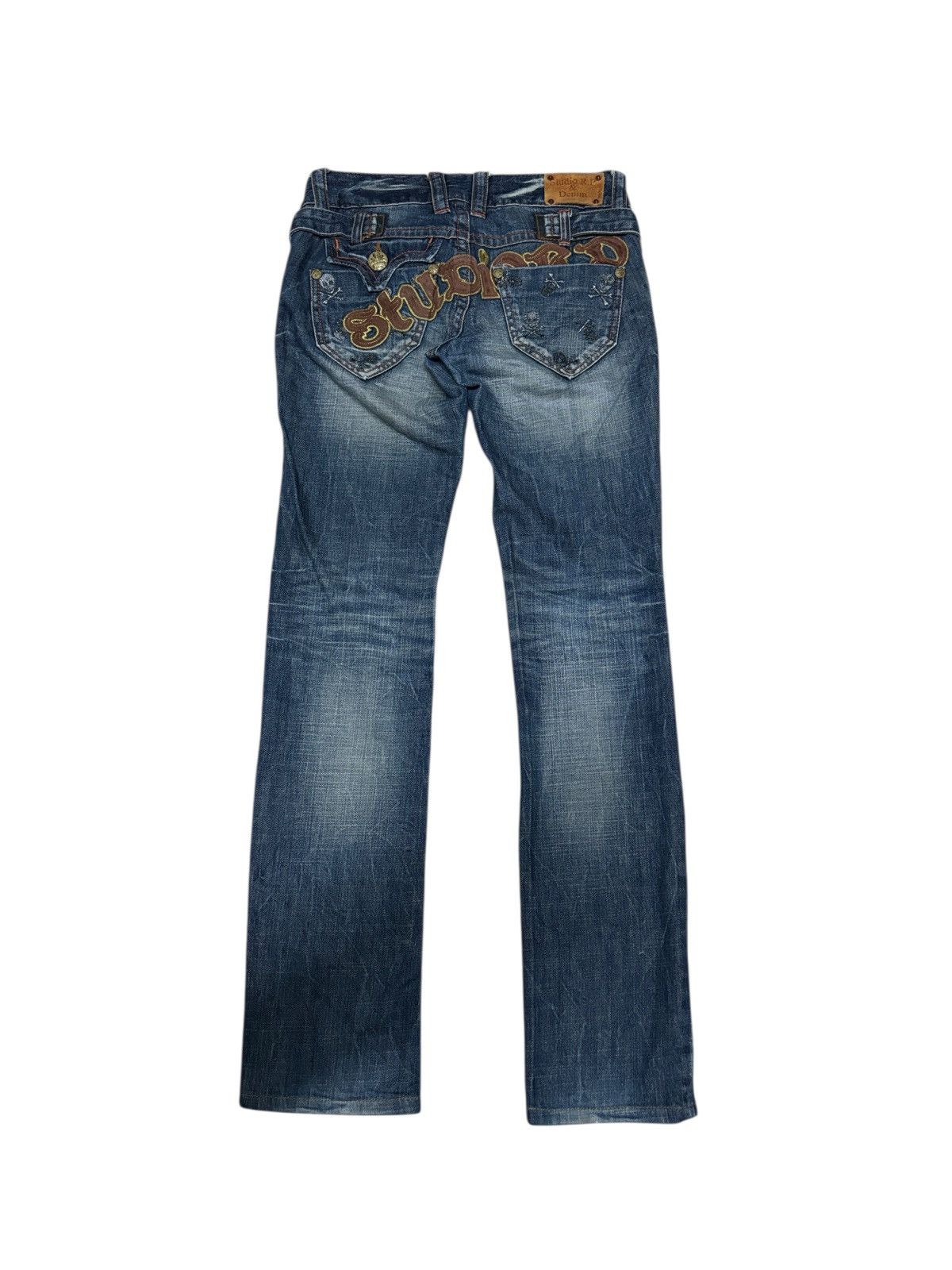 Le Grande Bleu (L.G.B.) (NEED GONE) Y2K Studio R.P Red Pepper Denim Jeans Size 29" - 1 Thumbnail