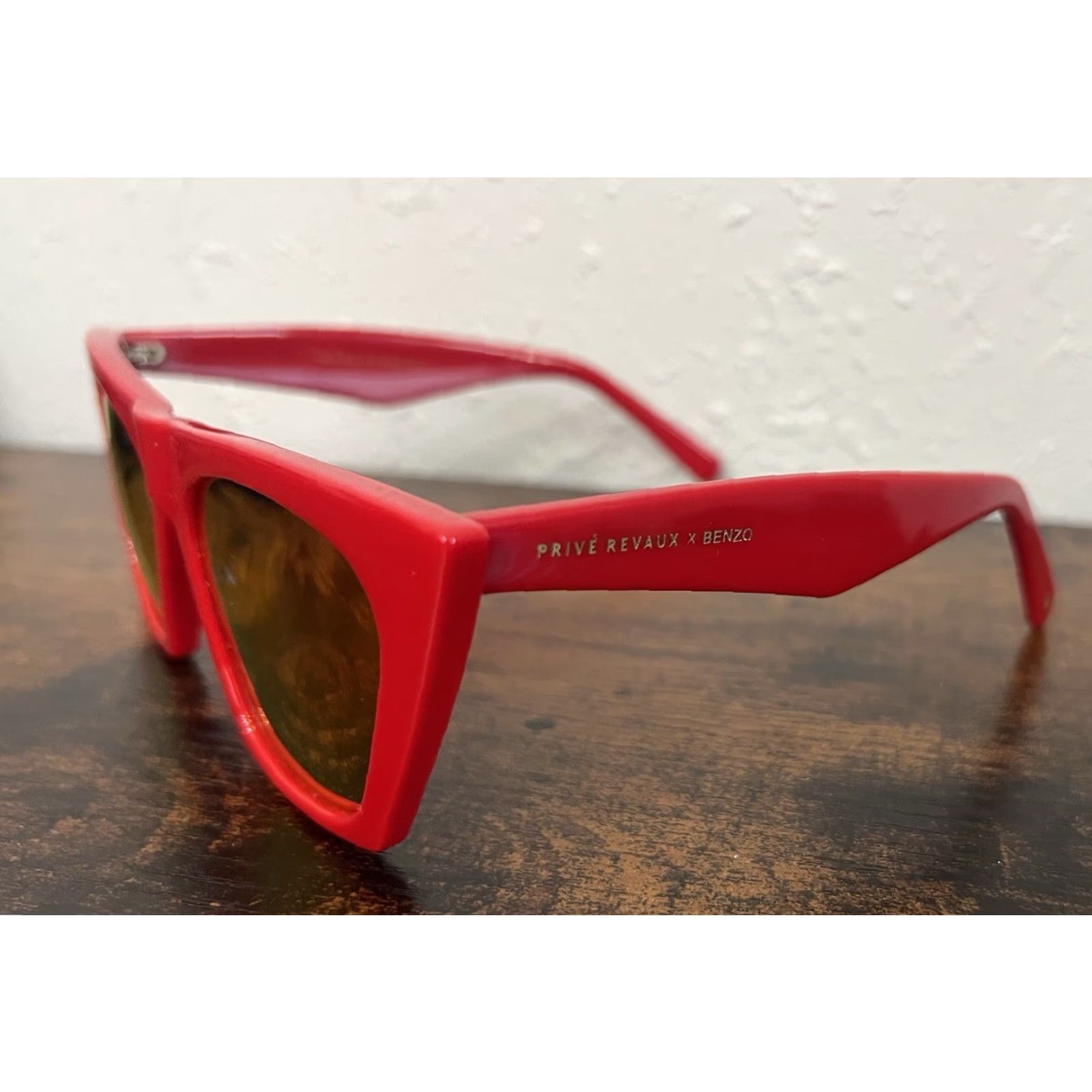Vintage VINTAGE 3 Prive Revaux Polarized Sunglasses Cat Eye The Timeless Red Victoria & Limited Size ONE SIZE - 7 Thumbnail