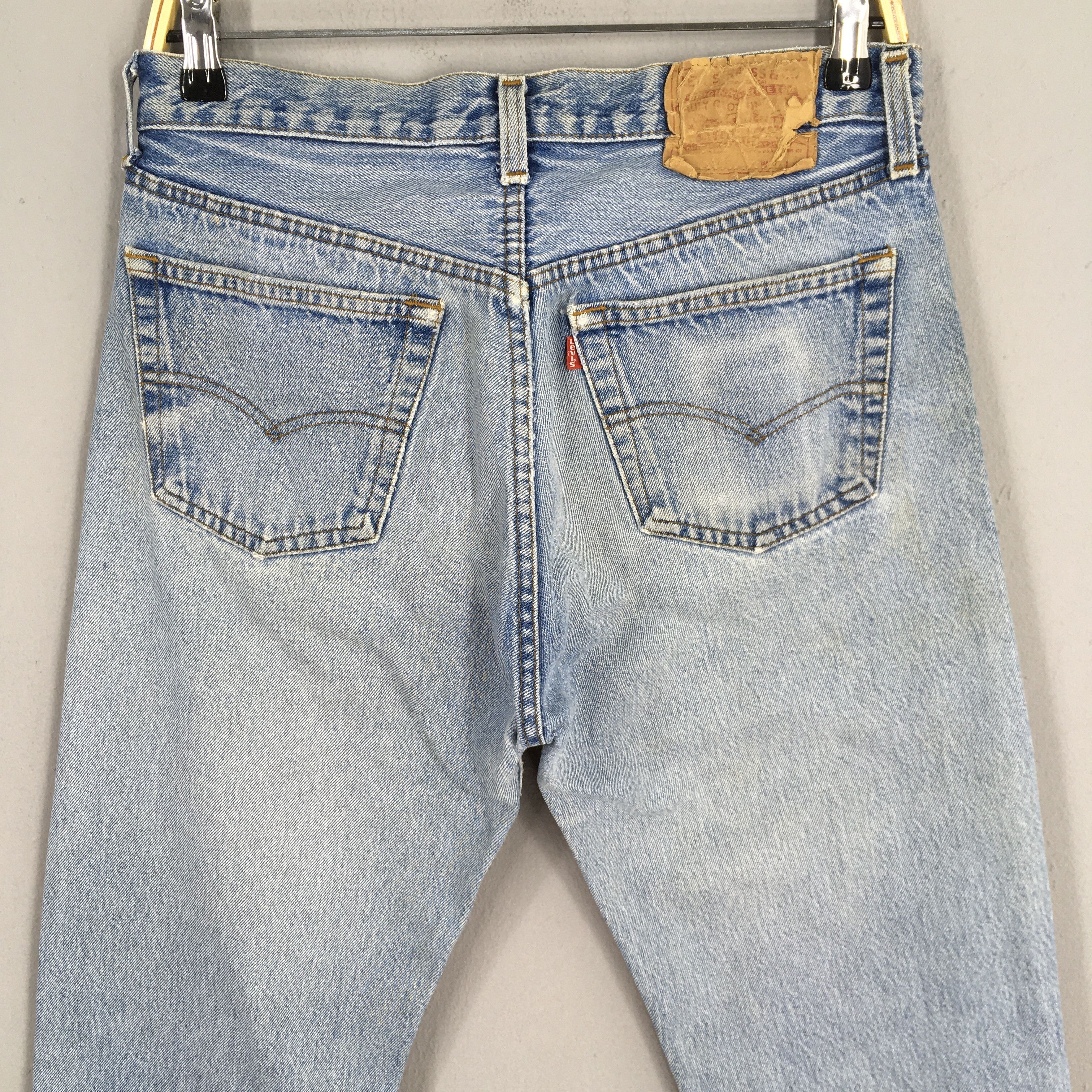 Levi's Size 29x30 Vintage 90s Levi's 501 Faded Blue Jeans S1361 Size US 29 - 9 Thumbnail