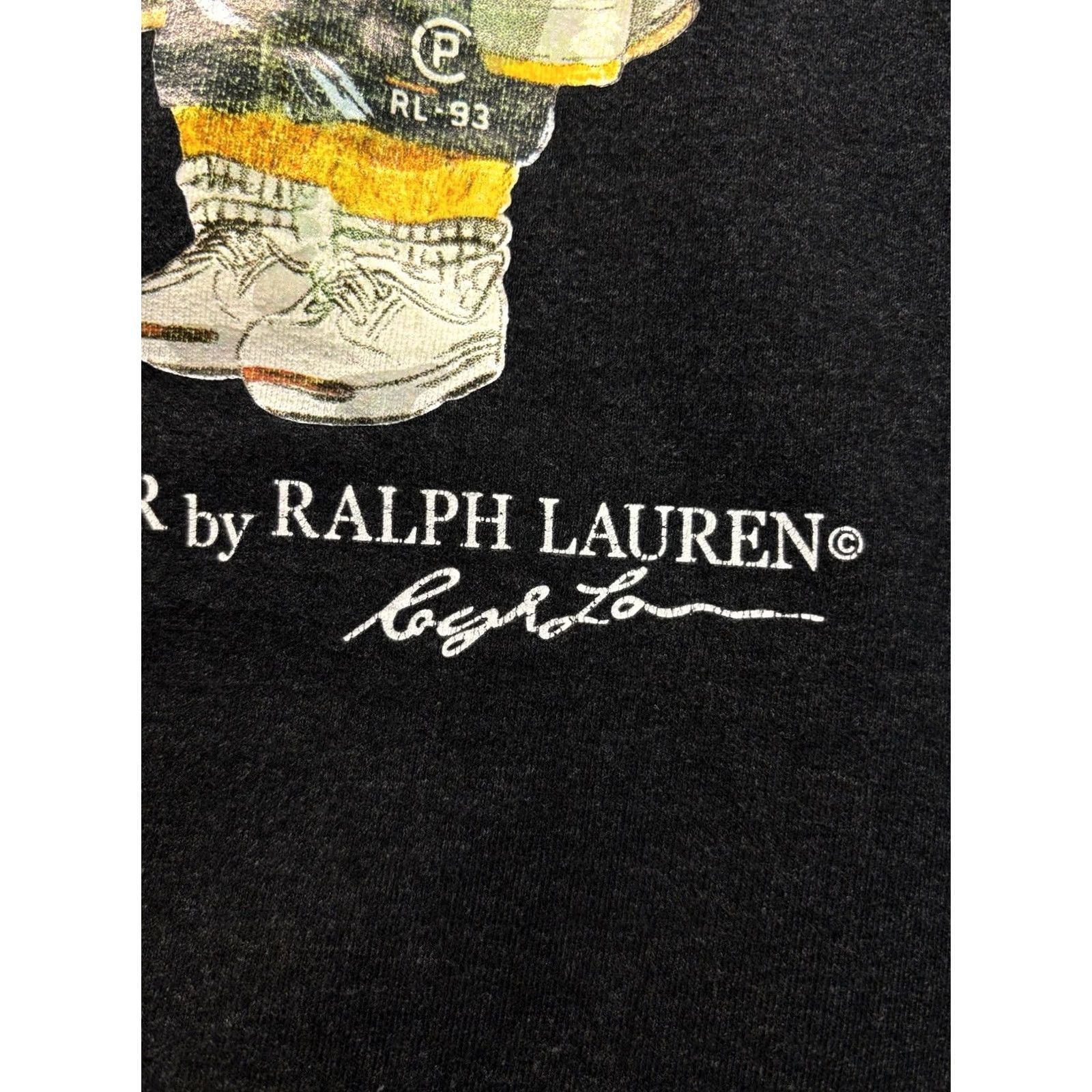 Polo Ralph Lauren VINTAGE Polo Bear Sweatshirt Polo Ralph Lauren Womens Charcoal Grey Size L Pullover Crew Neck Size L / US 10 / IT 46 - 5 Thumbnail