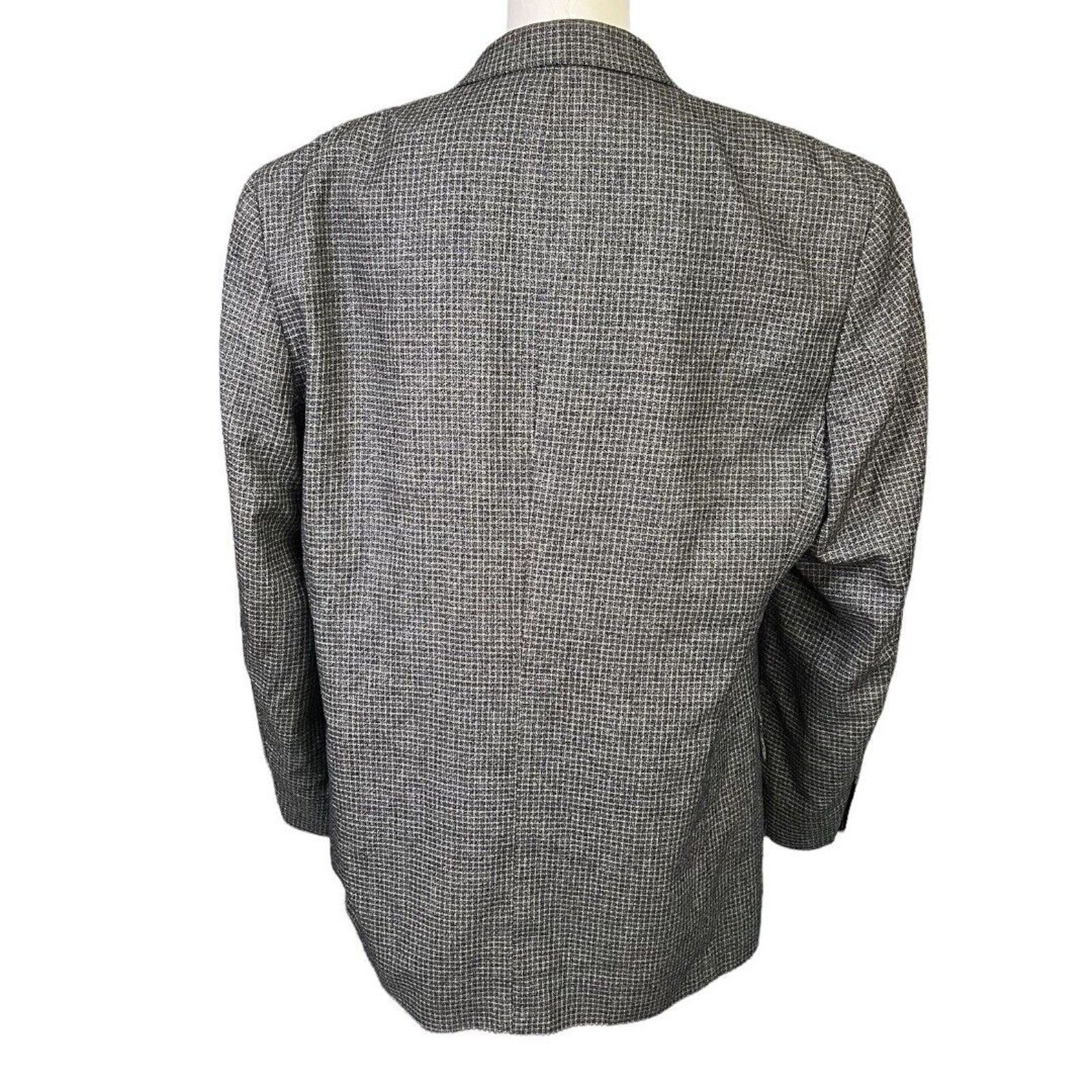Oscar De La Renta Oscar De La Renta Menswear Tweed Print Blazer 3 Button 42L Size 42L - 2 Thumbnail