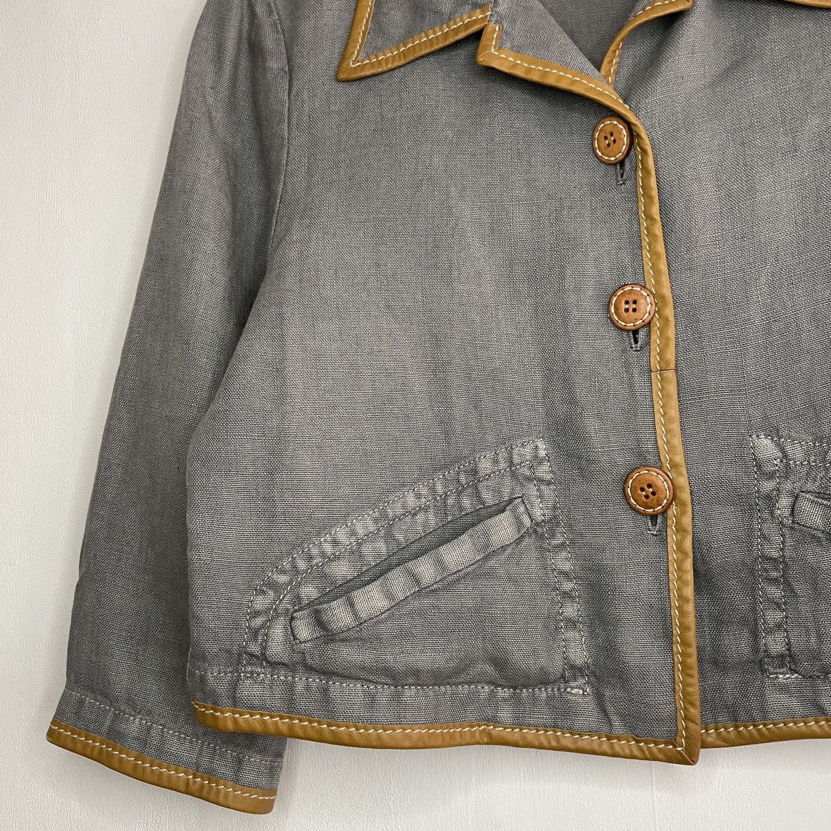 Miu Miu × Vintage Miu Miu Vintage Linen Blazer Size M / US 6-8 / IT 42-44 - 6 Thumbnail