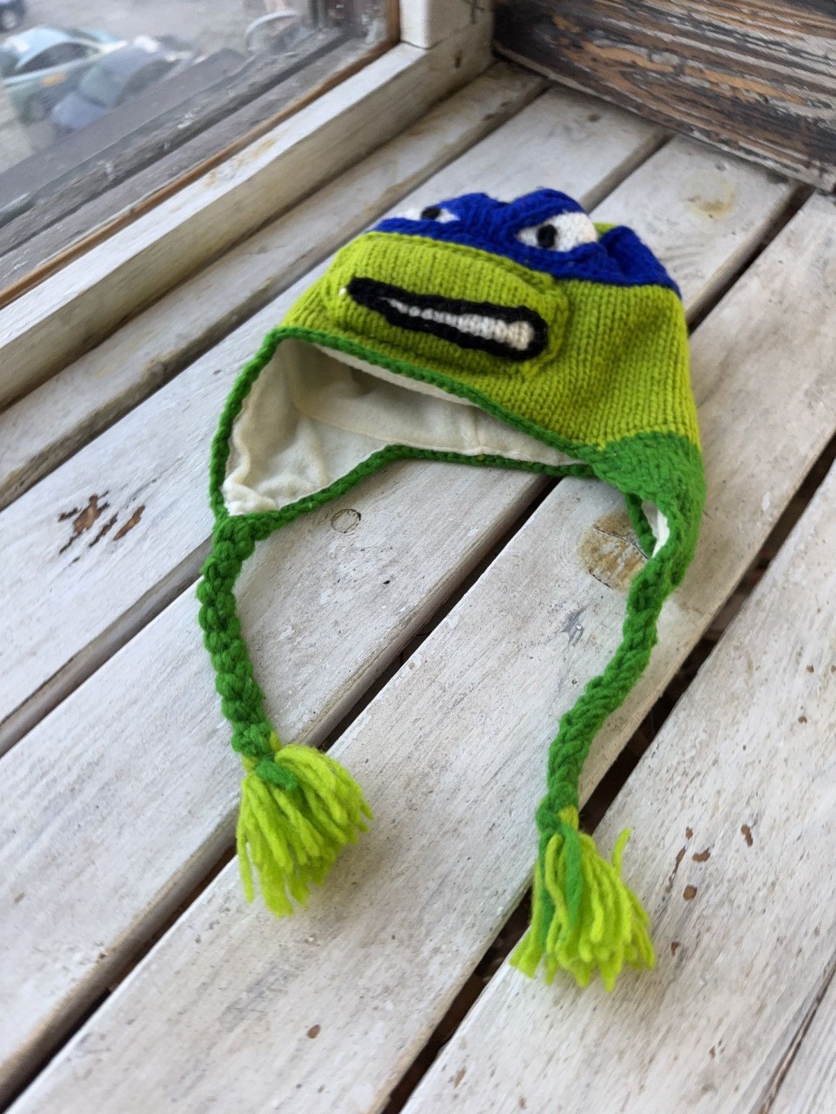 Vintage Vintage 90s Mutant Ninja Turtles trapper hat Donatello adult Size ONE SIZE - 1 Thumbnail