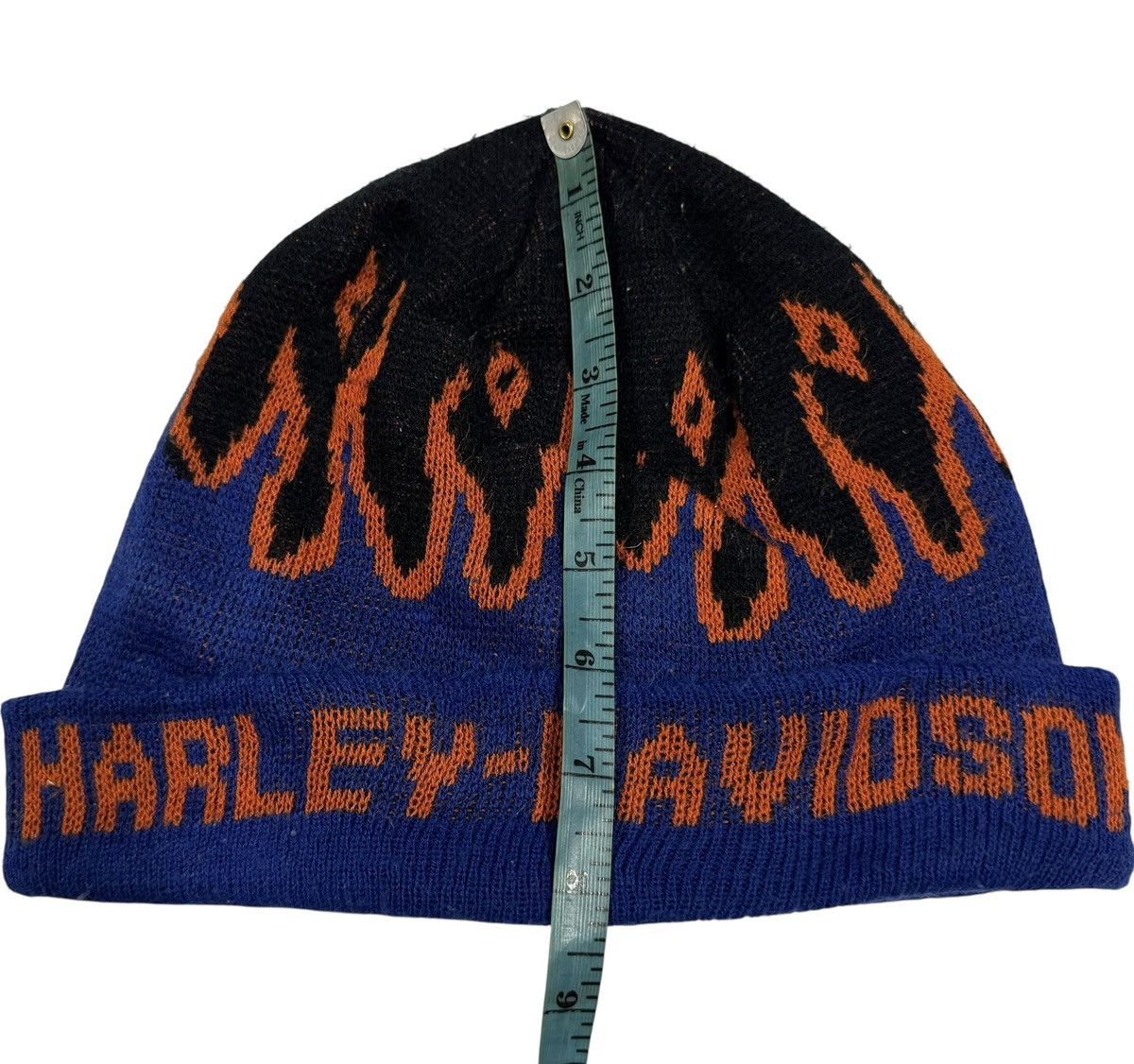Harley Davidson Vtg🔥90’s Harley Davidson Flames Beanie Snow Caps Usa Size ONE SIZE - 8 Thumbnail
