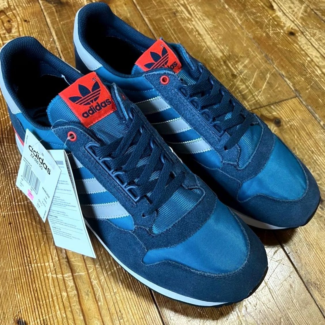 Adidas Deadstock Adidas Originals ZX500 Og Herblu Mgsoft Red M25394 Men Us10.5 - Greenish Navy Sneaker Size US 11 / EU 44 - 4 Thumbnail