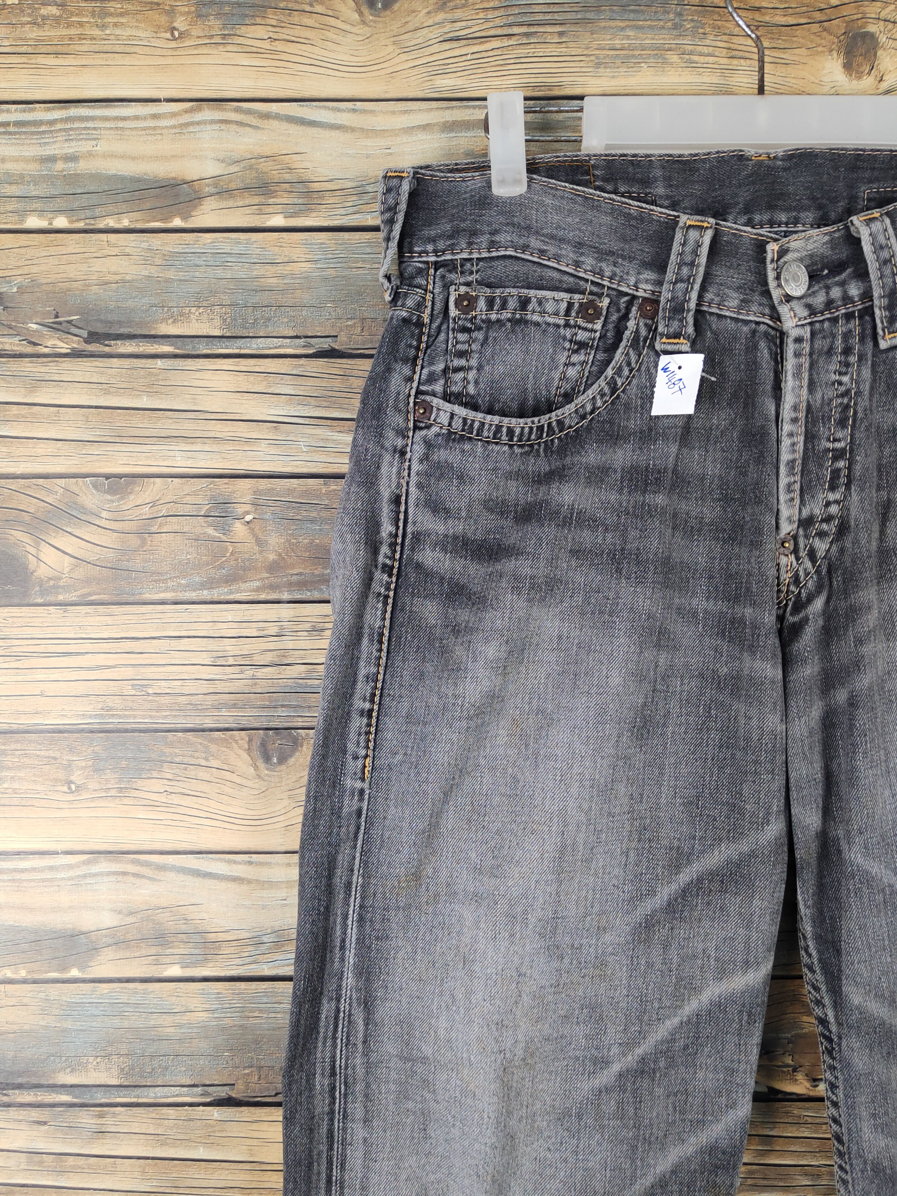 Levi's 902 Levi's Black Distressed Ripped denim Jeans #W1487 Size US 32 / EU 48 - 3 Thumbnail