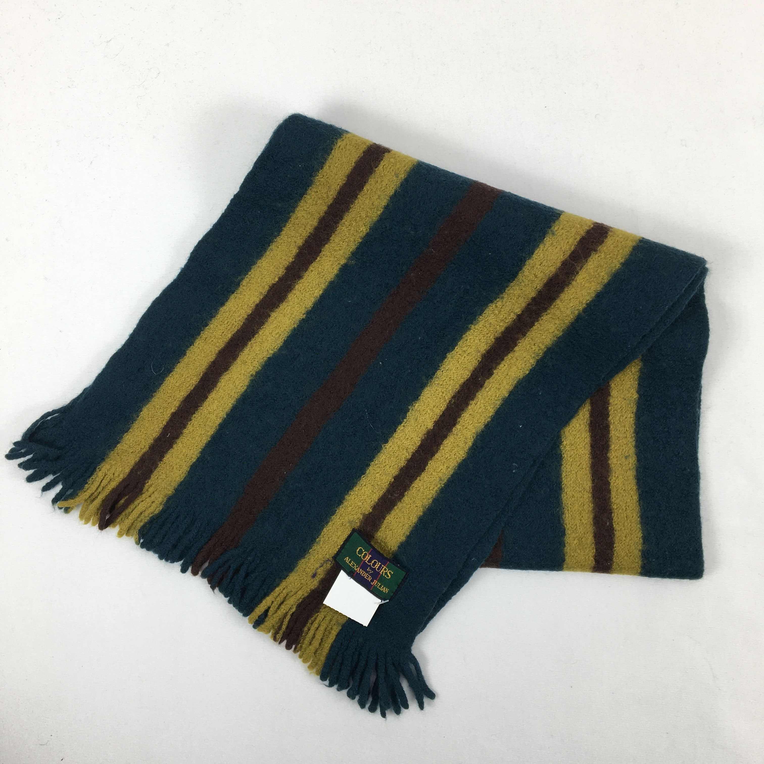 Alexander Julian Alexander Julian Wool Scarf Muffler Cashmere Scarves Size ONE SIZE - 3 Thumbnail