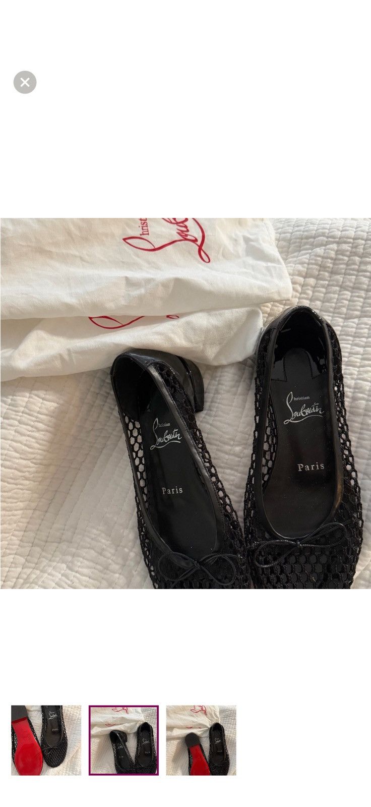 Christian Louboutin Christian Louboutin black mesh loafers Size US 7 / IT 37 - 2 Thumbnail