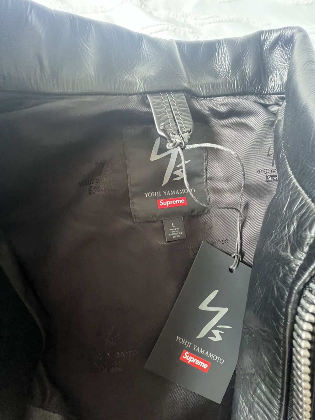 Supreme × Yohji Yamamoto Supreme x Yohji Yamamoto Leather Jacket Size US L / EU 52-54 / 3 - 5 Thumbnail